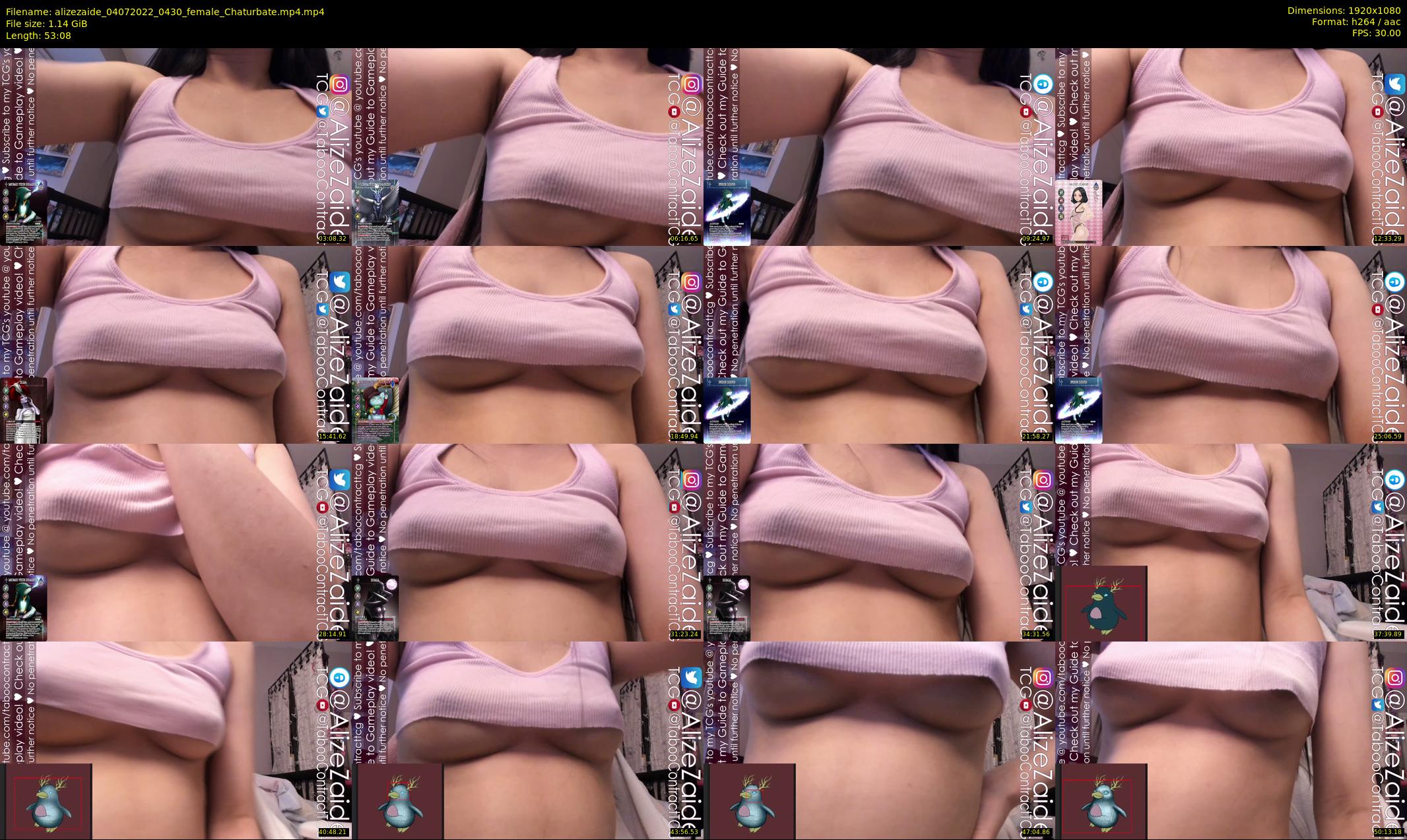 alizezaide — 54 minute Chaturbate female cam show recording, 1080p, Jul 4, 2022