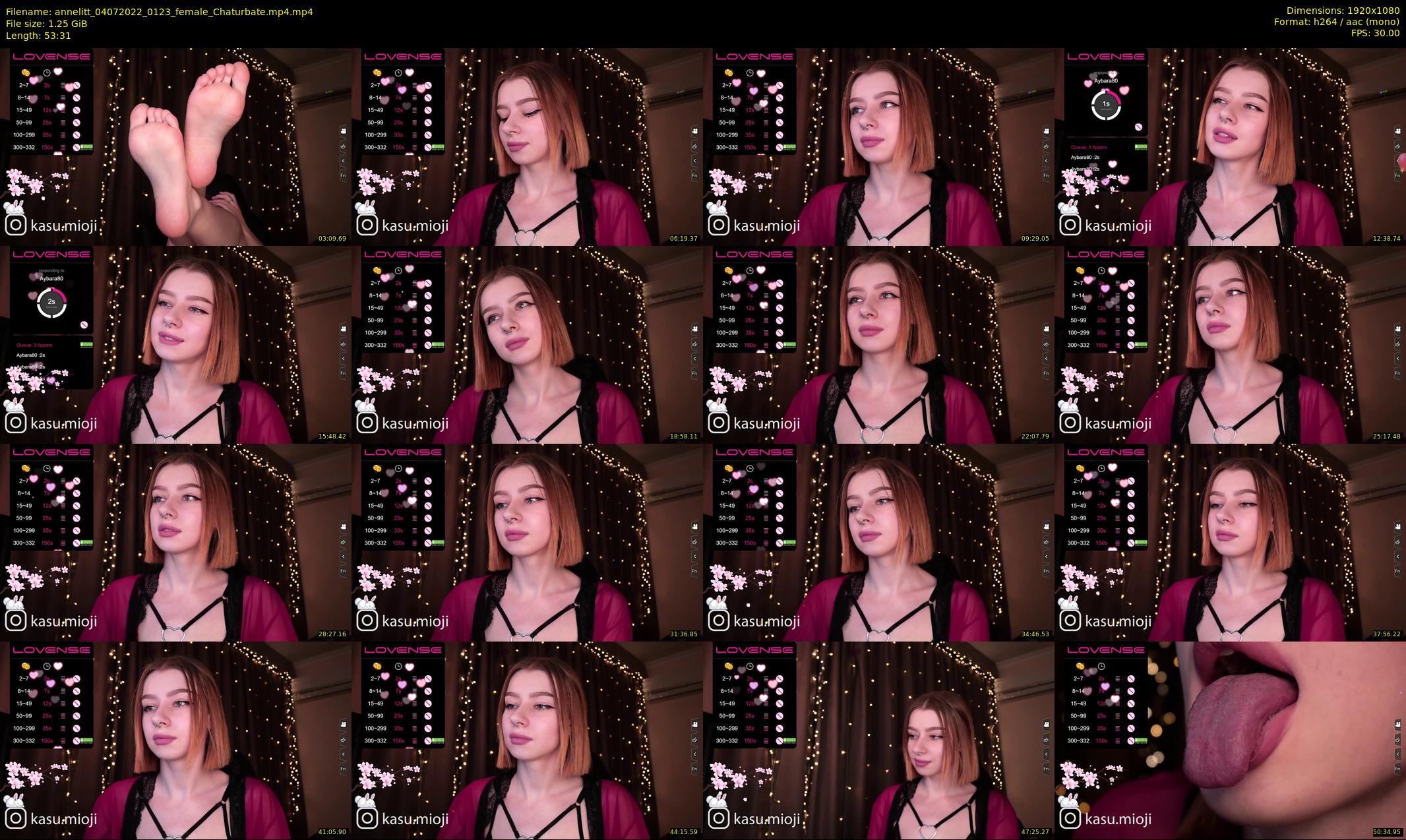 annelitt — 54 minute Chaturbate female cam show recording, 1080p, Jul 4, 2022