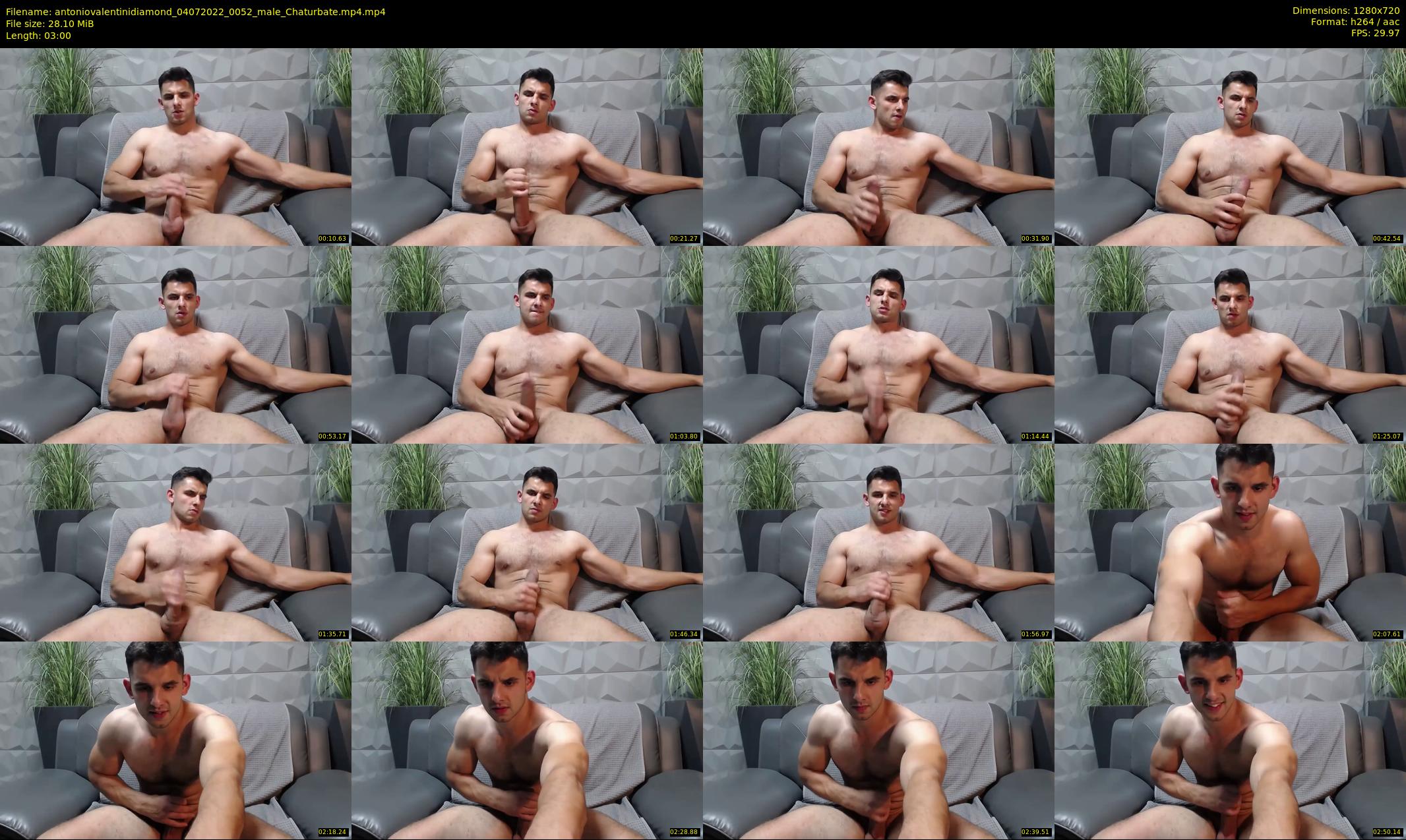 antoniovalentinidiamond — 3 minute Chaturbate male cam show recording, 720p, Jul 4, 2022