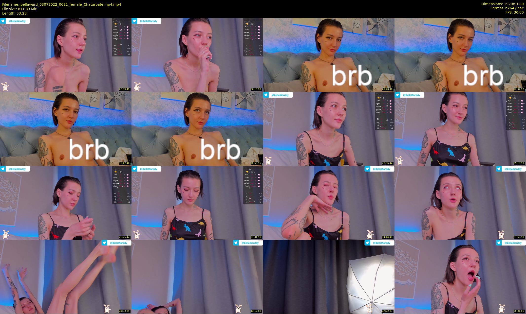 bellaward — 54 minute Chaturbate female cam show recording, 1080p, Jul 3, 2022