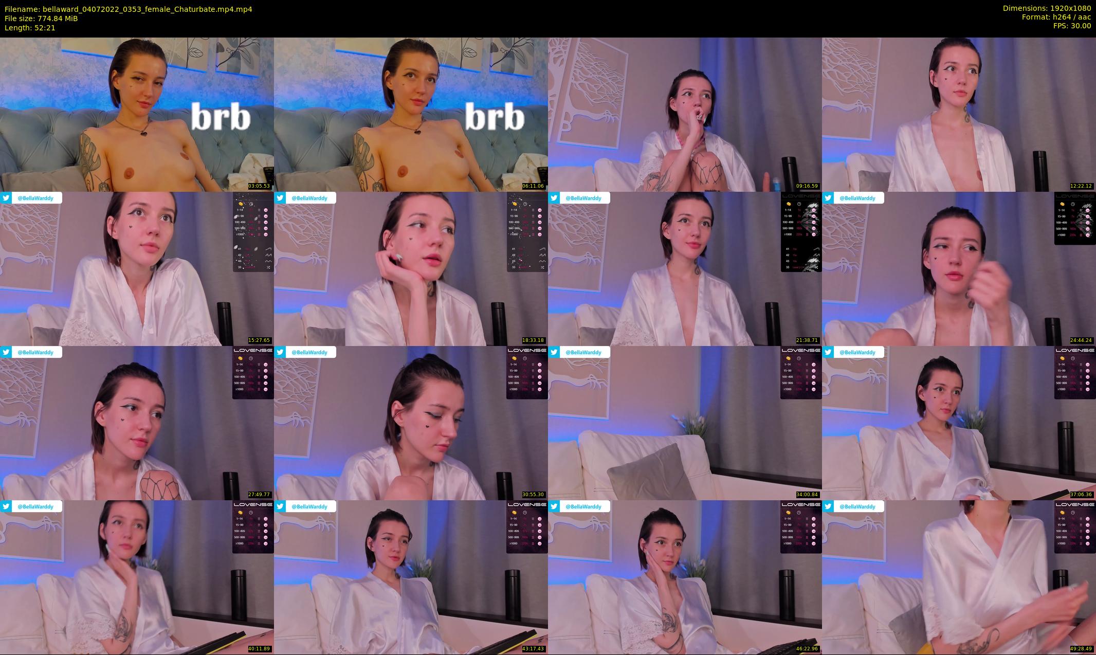 bellaward — 53 minute Chaturbate female cam show recording, 1080p, Jul 4, 2022