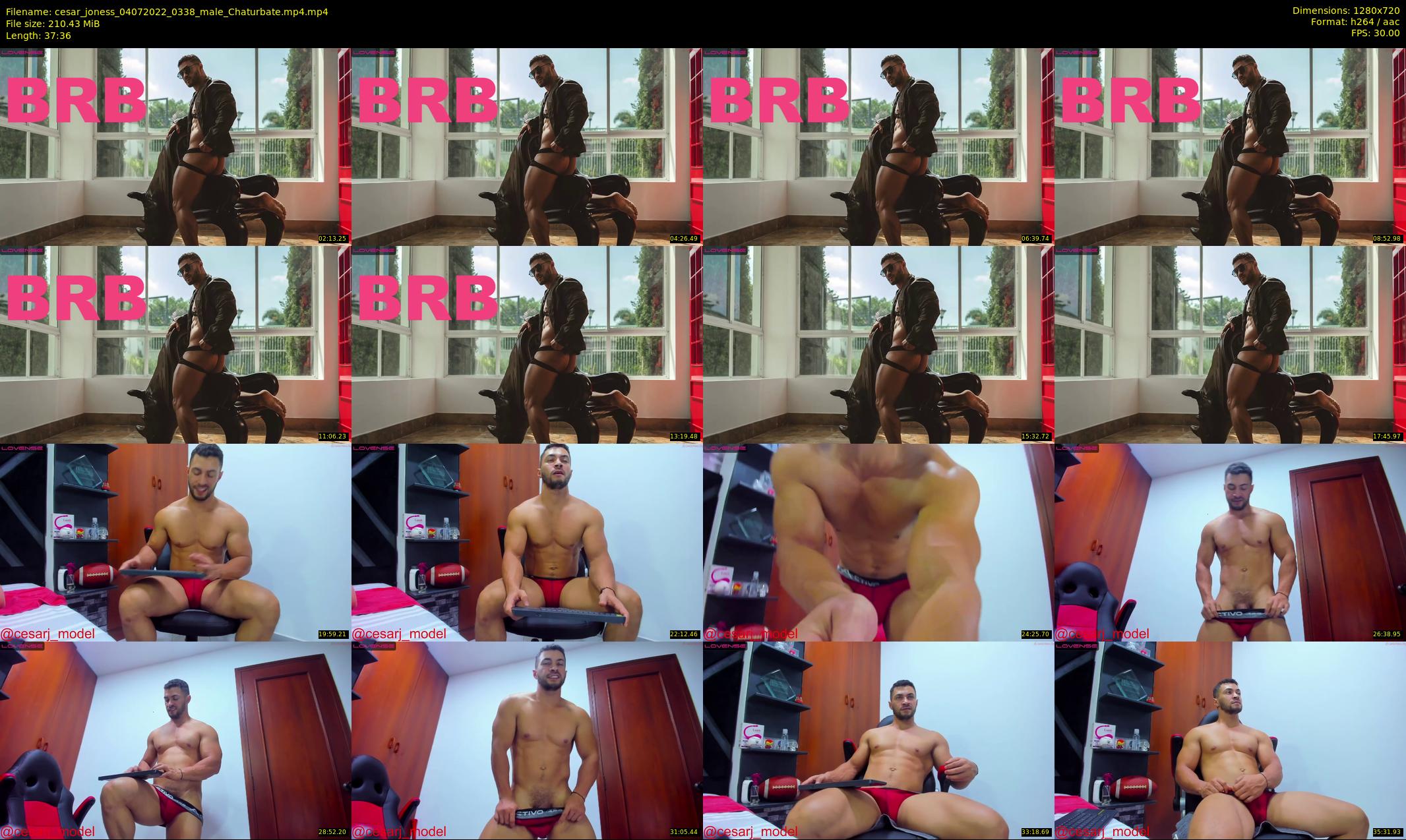 cesar_joness — 38 minute Chaturbate male cam show recording, 720p, Jul 4, 2022