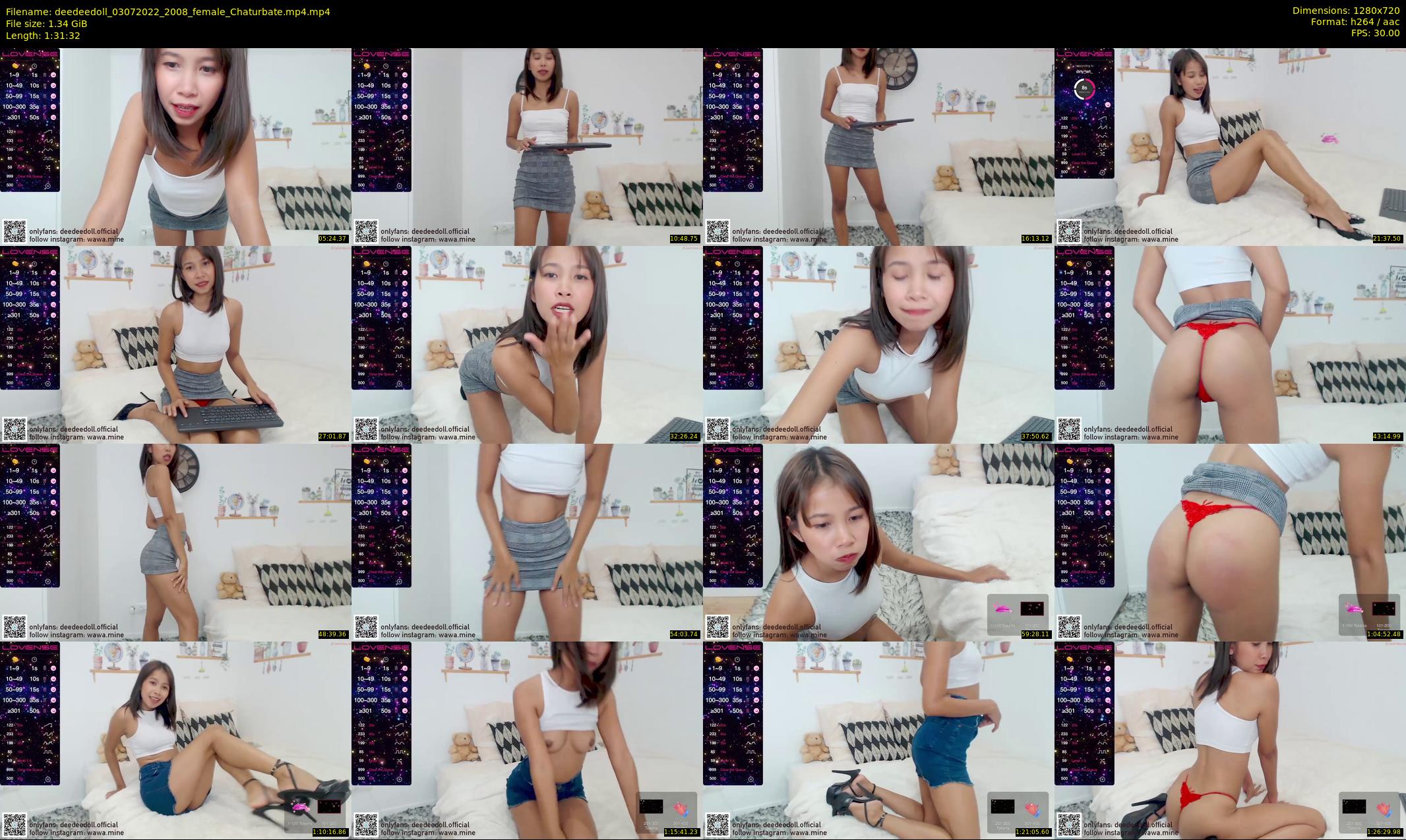 deedeedoll — 92 minute Chaturbate female cam show recording, 720p, Jul 3, 2022