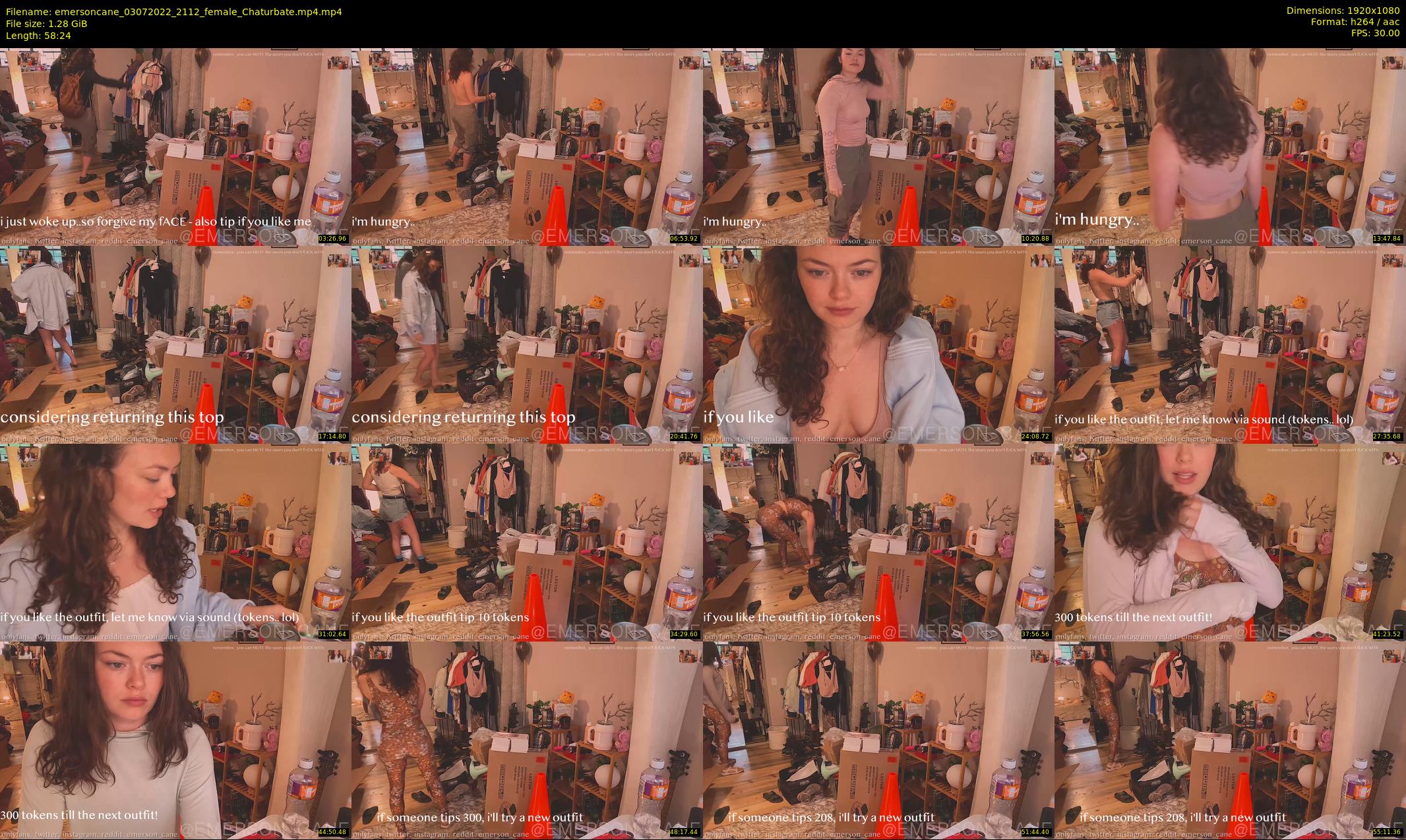 emersoncane — 59 minute Chaturbate female cam show recording, 1080p, Jul 3, 2022