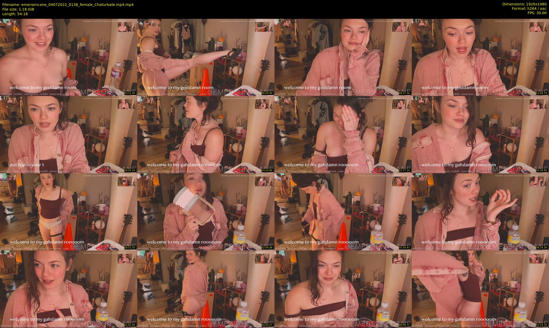 emersoncane — 55 minute Chaturbate female cam show recording, 1080p, Jul 4, 2022