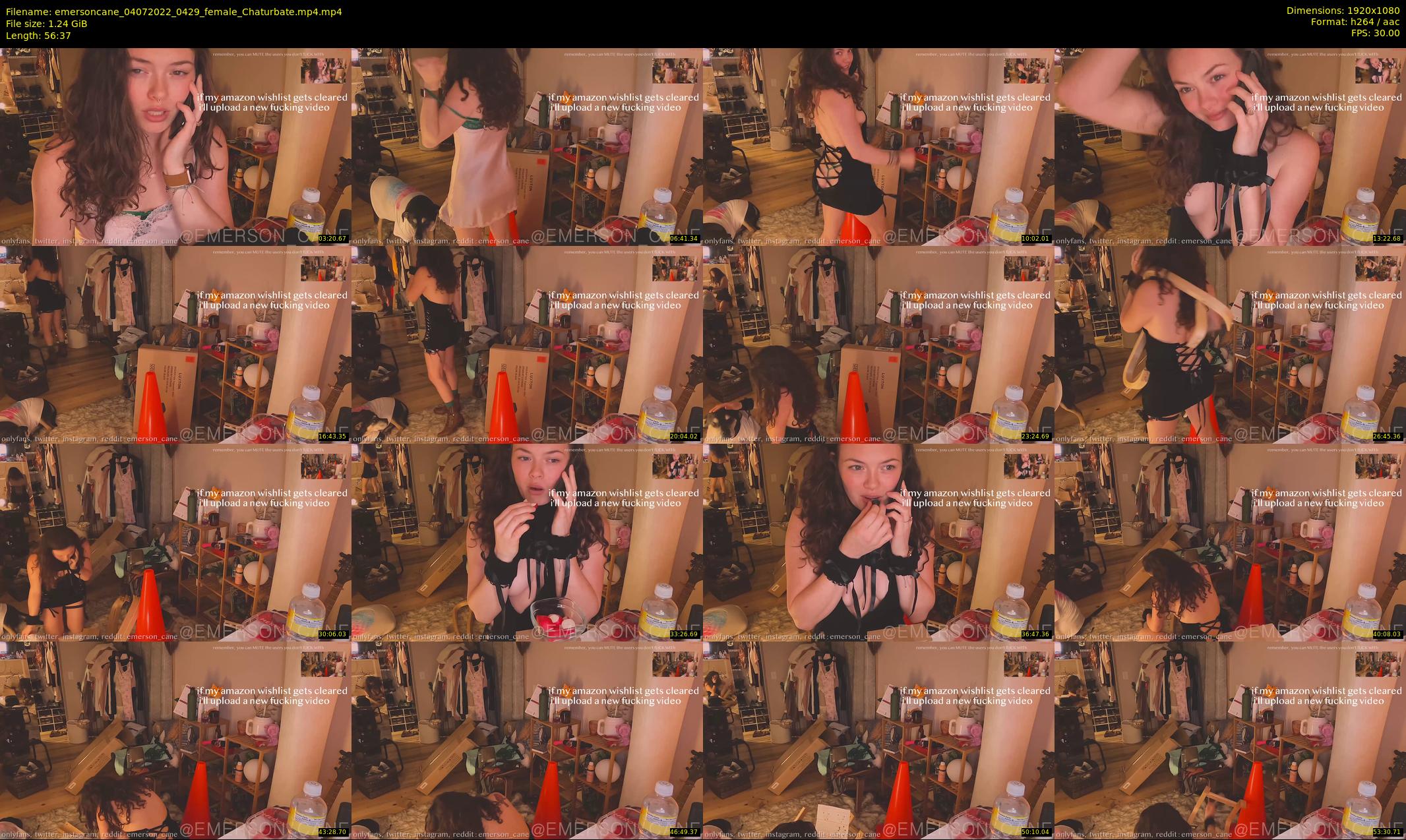 emersoncane — 57 minute Chaturbate female cam show recording, 1080p, Jul 4, 2022