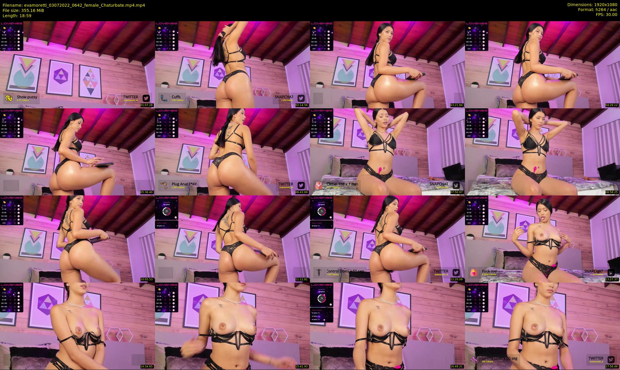 evamoretti — 19 minute Chaturbate female cam show recording, 1080p, Jul 3, 2022