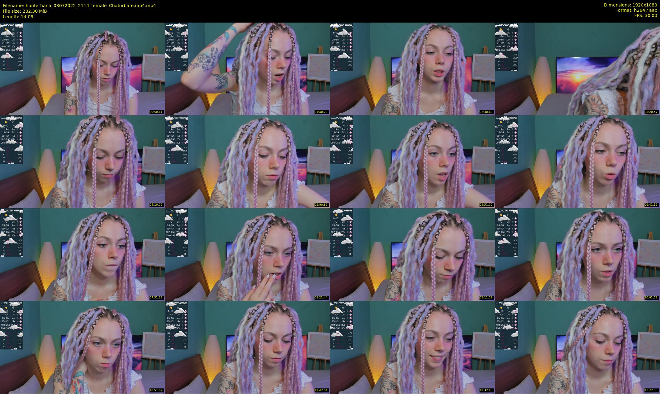 huntertiana — 15 minute Chaturbate female cam show recording, 1080p, Jul 3, 2022