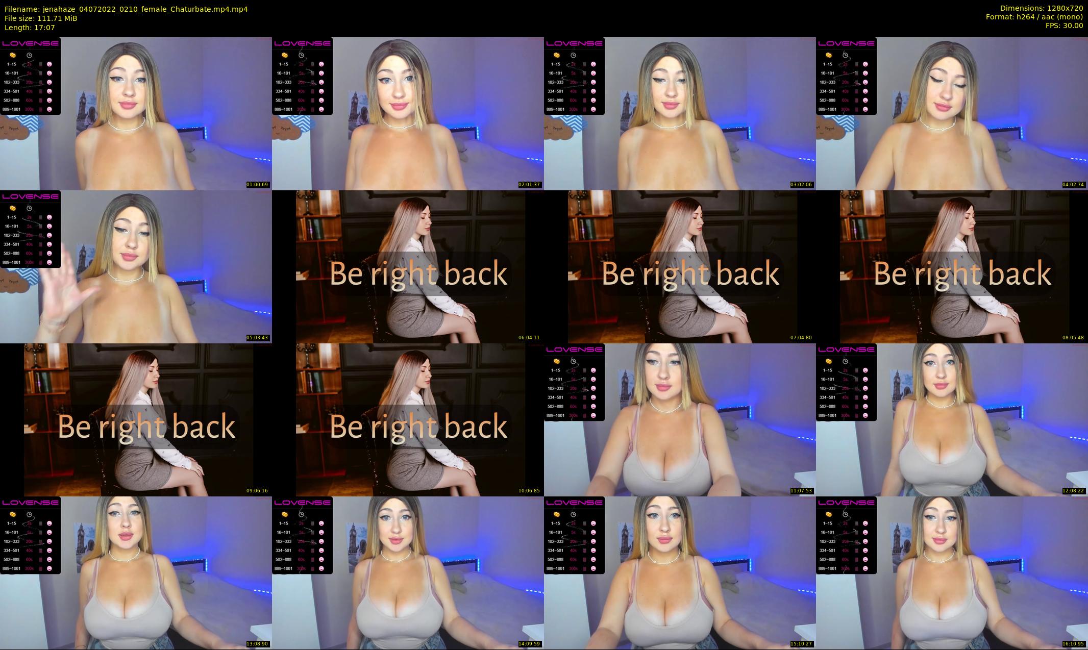 jenahaze — 18 minute Chaturbate female cam show recording, 720p, Jul 4, 2022