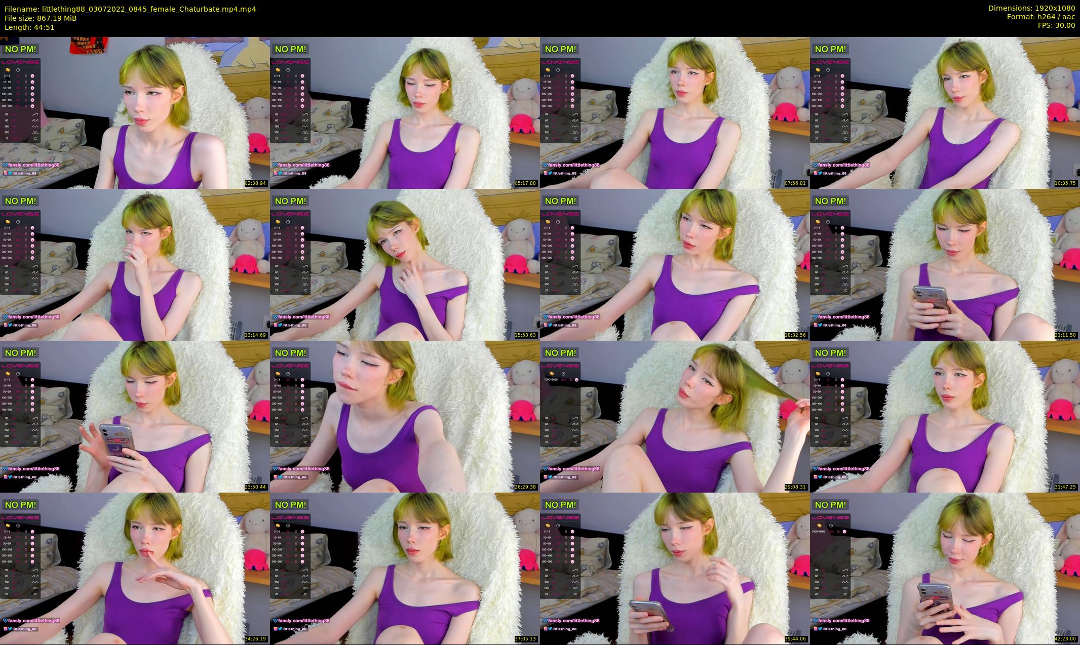 littlething88 — 45 minute Chaturbate female cam show recording, 1080p, Jul 3, 2022