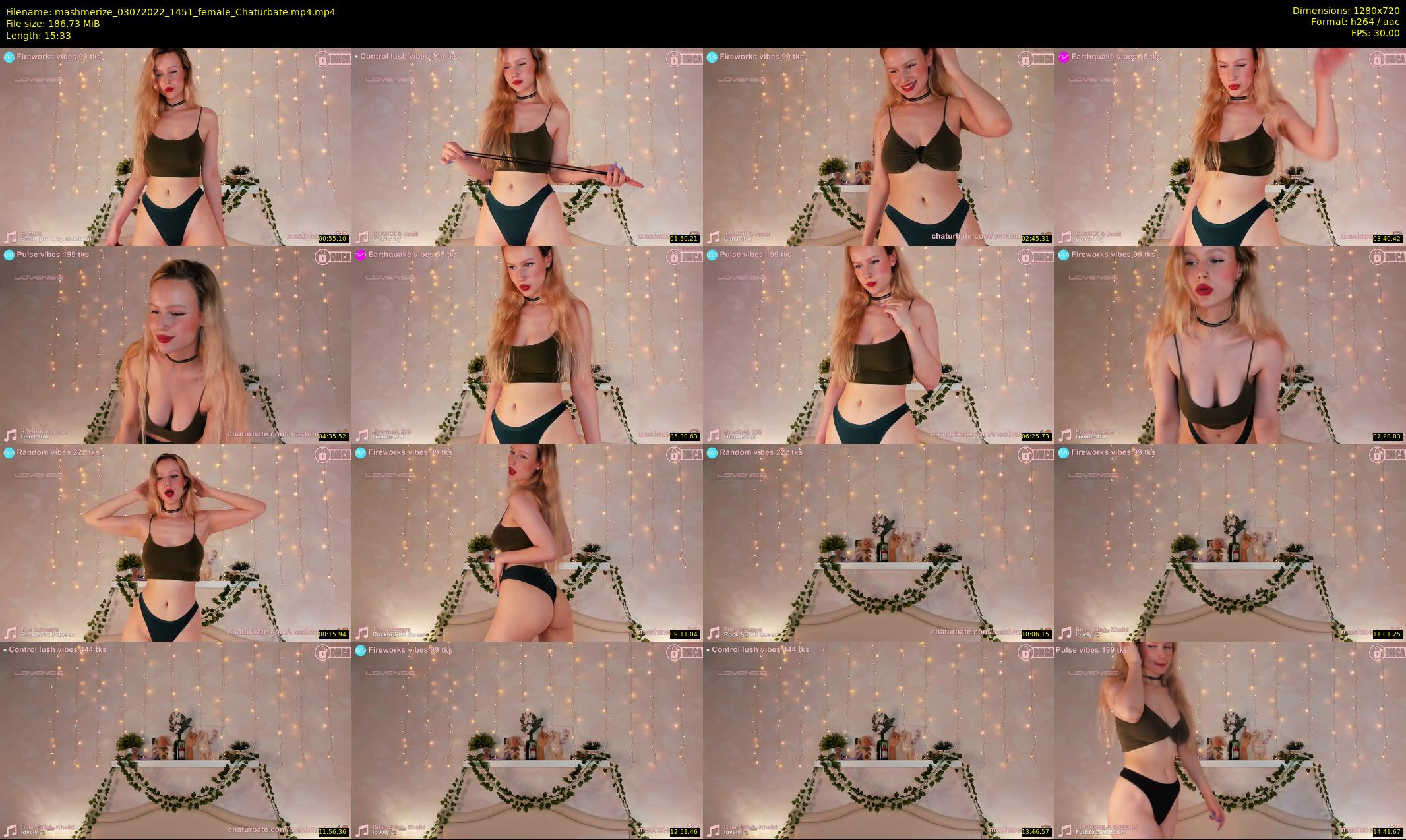 mashmerize — 16 minute Chaturbate female cam show recording, 720p, Jul 3, 2022