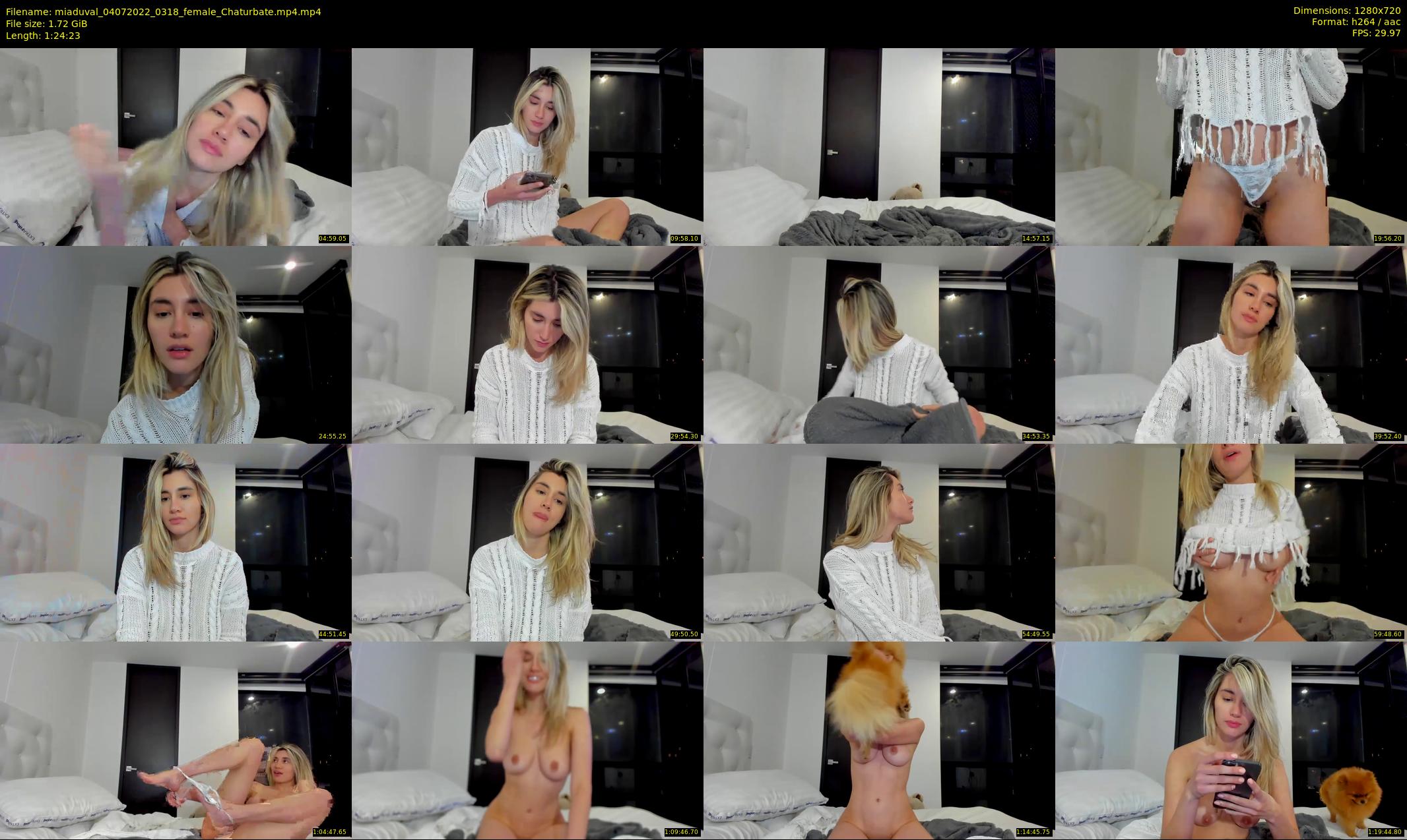 miaduval — 85 minute Chaturbate female cam show recording, 720p, Jul 4, 2022