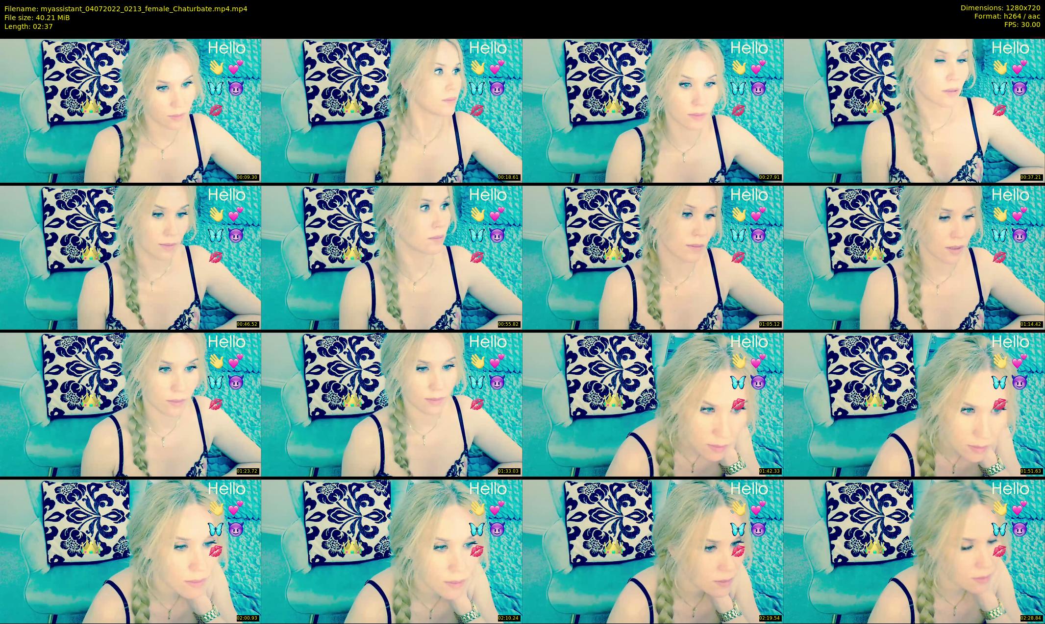 myassistant — 3 minute Chaturbate female cam show recording, 720p, Jul 4, 2022