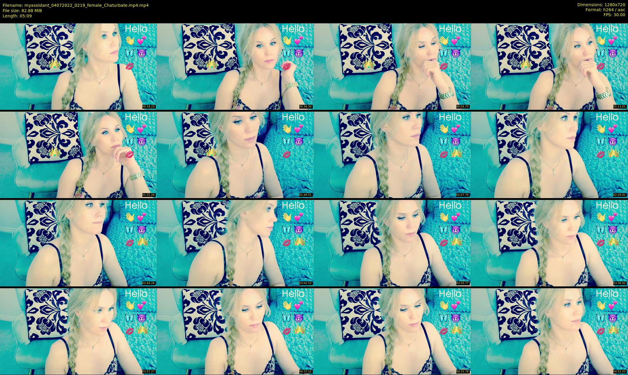 myassistant — 6 minute Chaturbate female cam show recording, 720p, Jul 4, 2022