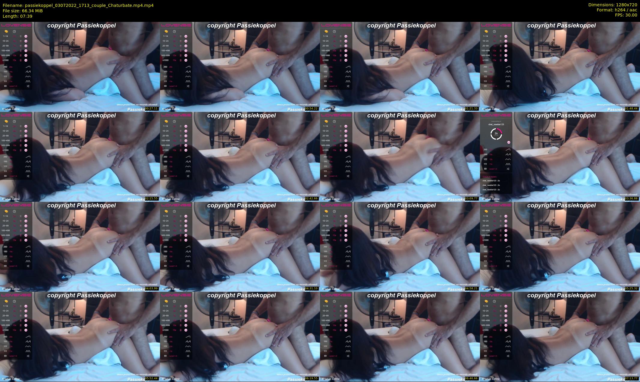 passiekoppel — 8 minute Chaturbate couple cam show recording, 720p, Jul 3, 2022