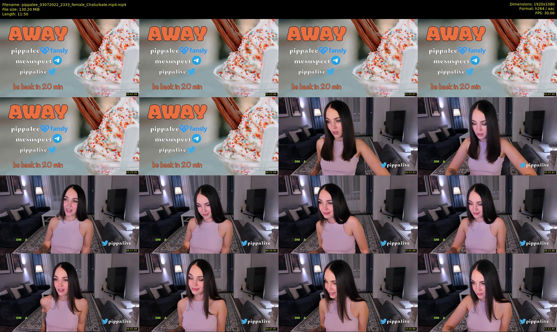 pippalee — 12 minute Chaturbate female cam show recording, 1080p, Jul 3, 2022