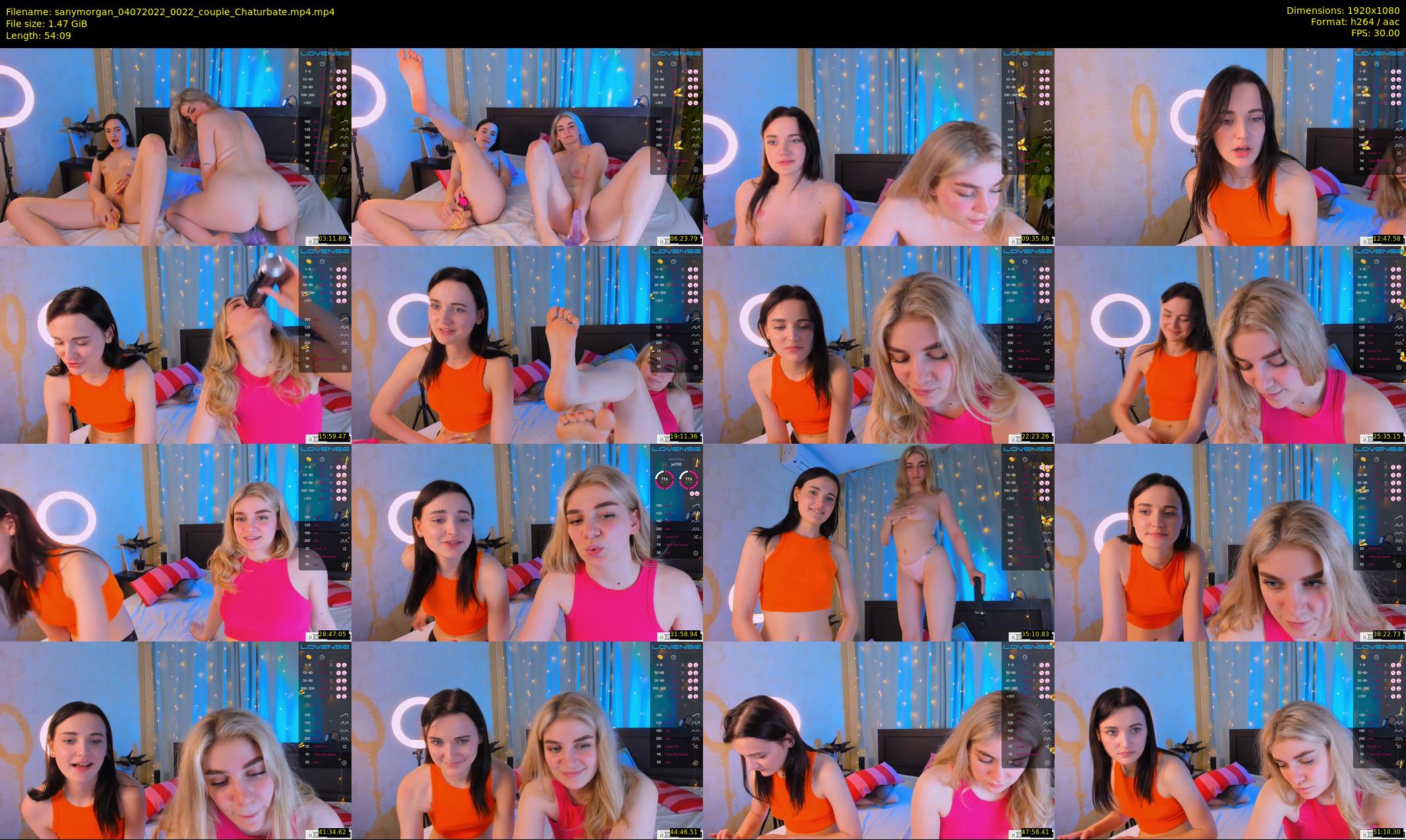 sanymorgan — 55 minute Chaturbate couple cam show recording, 1080p, Jul 4, 2022