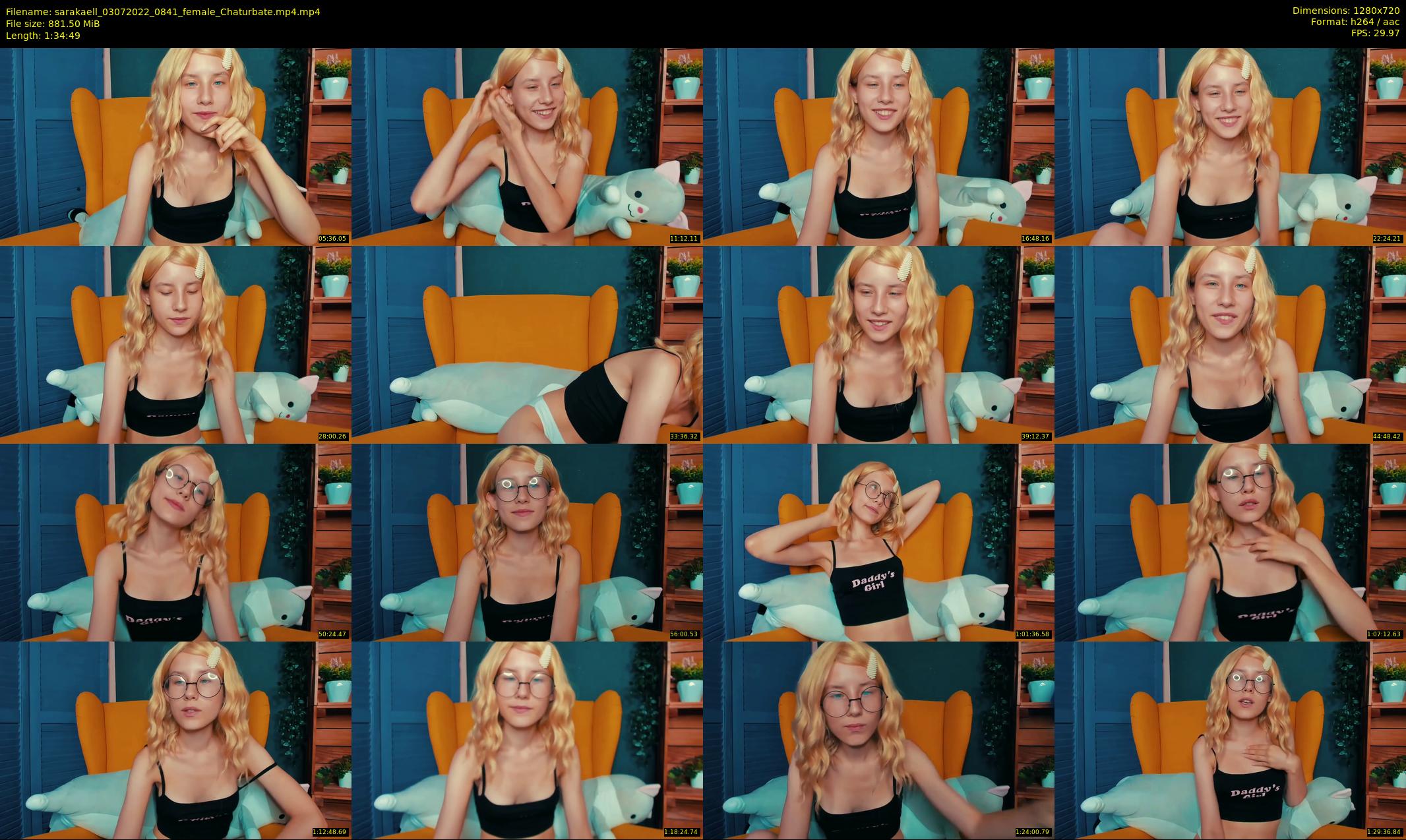 sarakaell — 95 minute Chaturbate female cam show recording, 720p, Jul 3, 2022