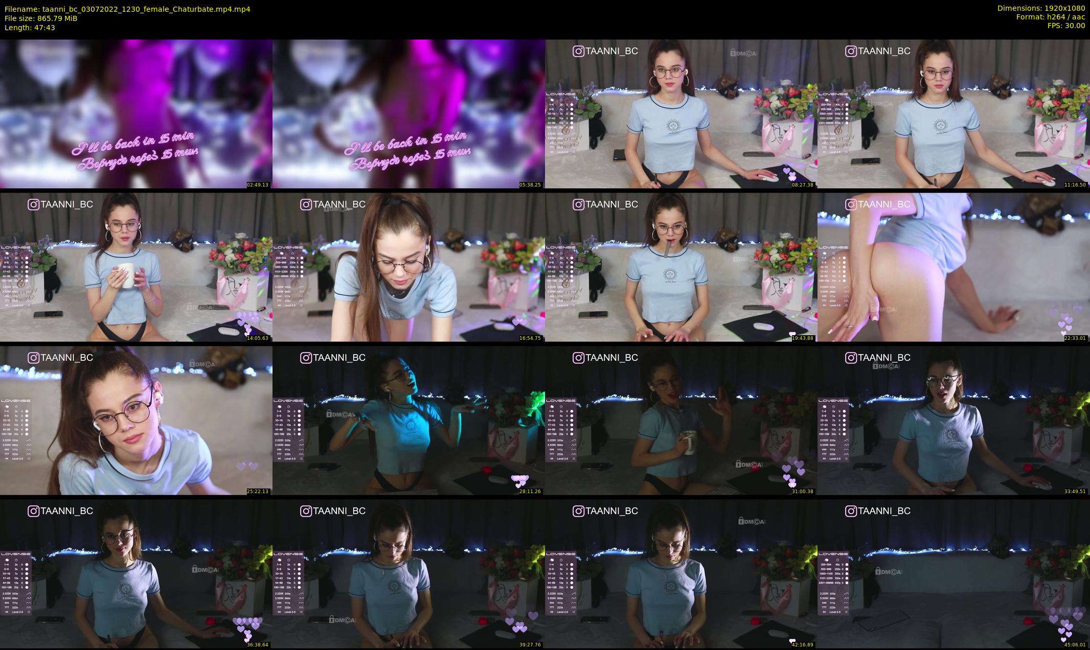taanni_bc — 48 minute Chaturbate female cam show recording, 1080p, Jul 3, 2022