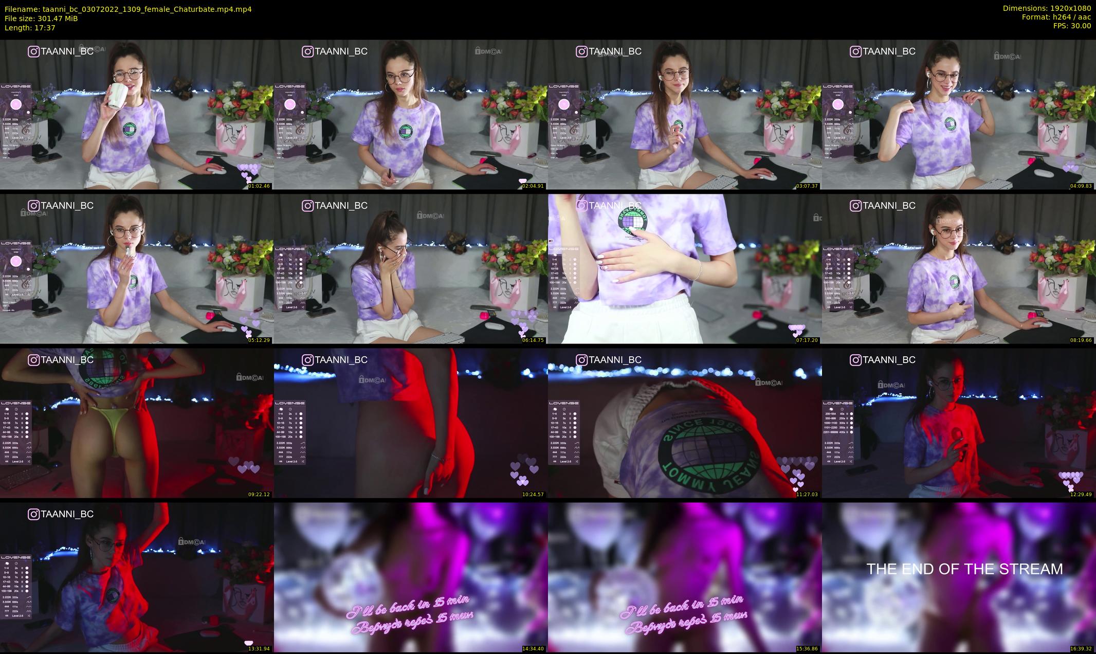 taanni_bc — 18 minute Chaturbate female cam show recording, 1080p, Jul 3, 2022