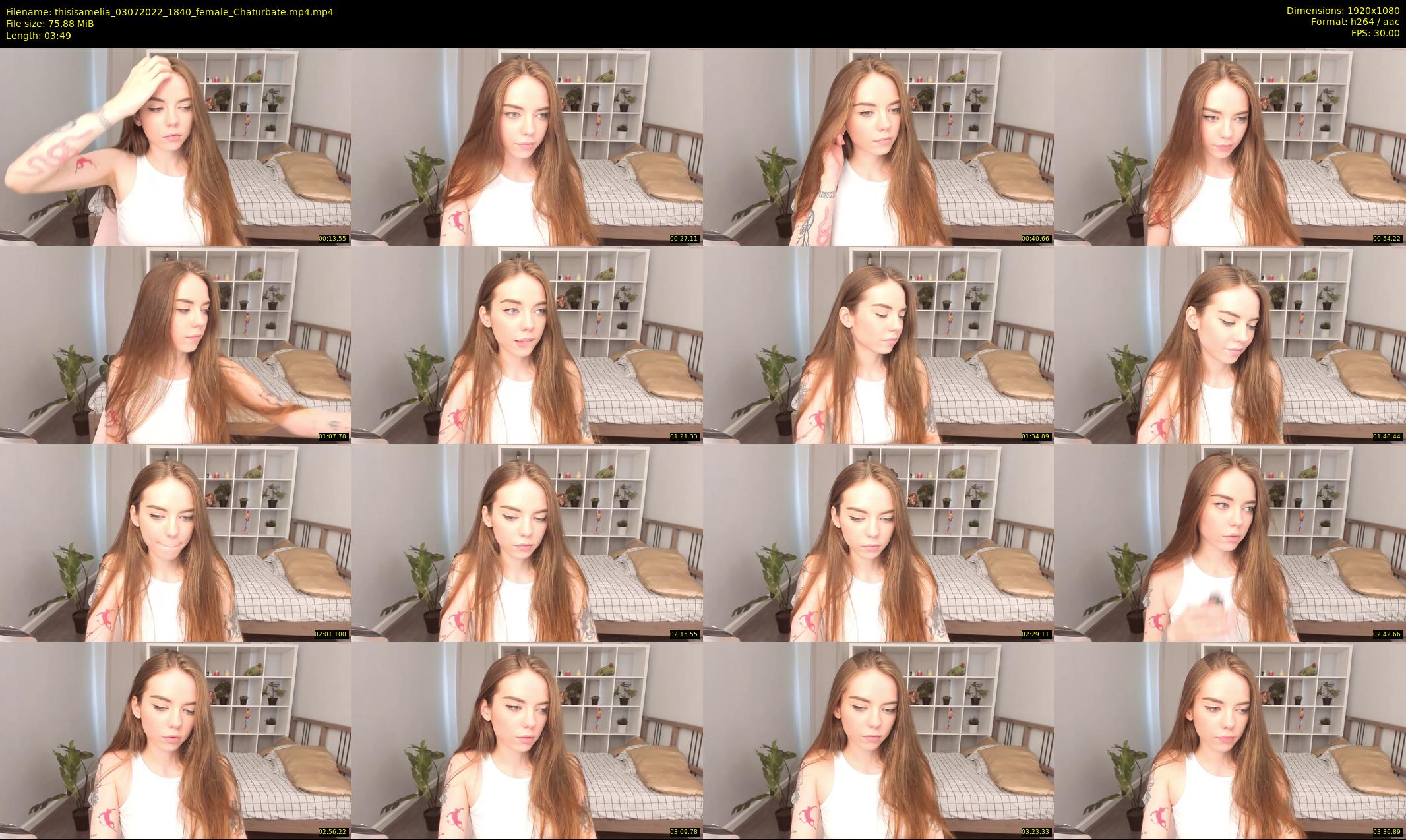 thisisamelia — 4 minute Chaturbate female cam show recording, 1080p, Jul 3, 2022