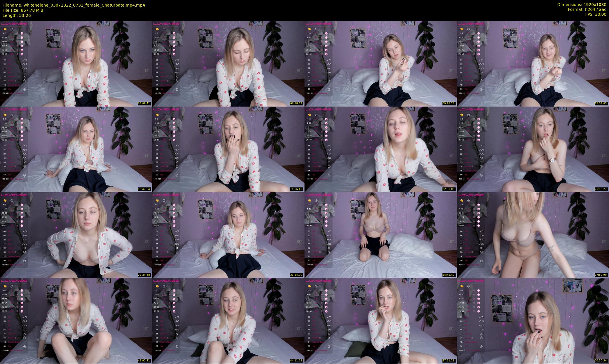 whitehelene — 54 minute Chaturbate female cam show recording, 1080p, Jul 3, 2022