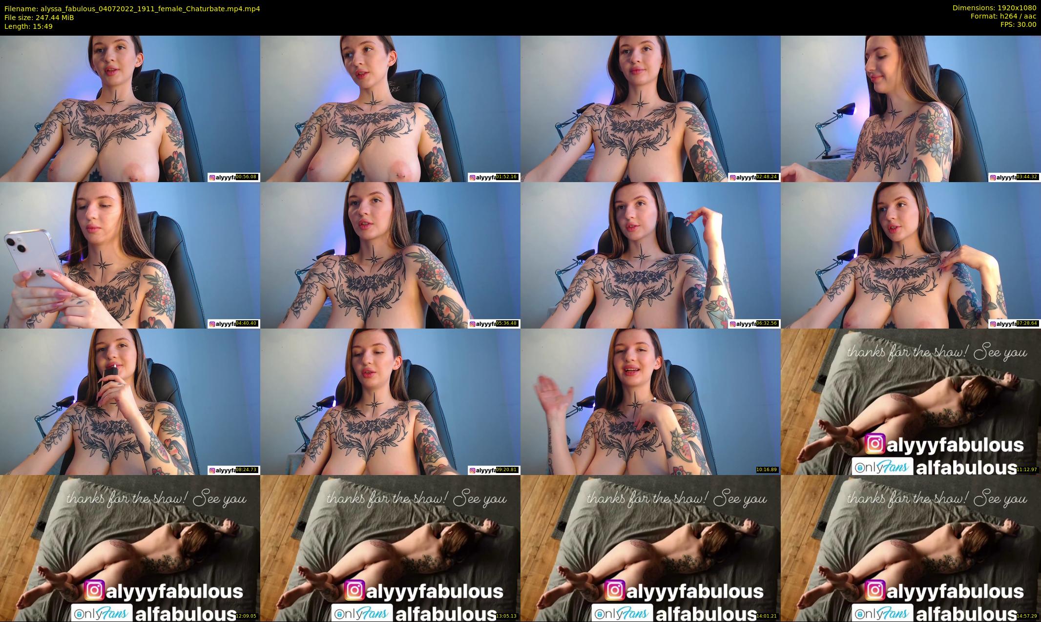 alyssa_fabulous — 16 minute Chaturbate female cam show recording, 1080p, Jul 4, 2022