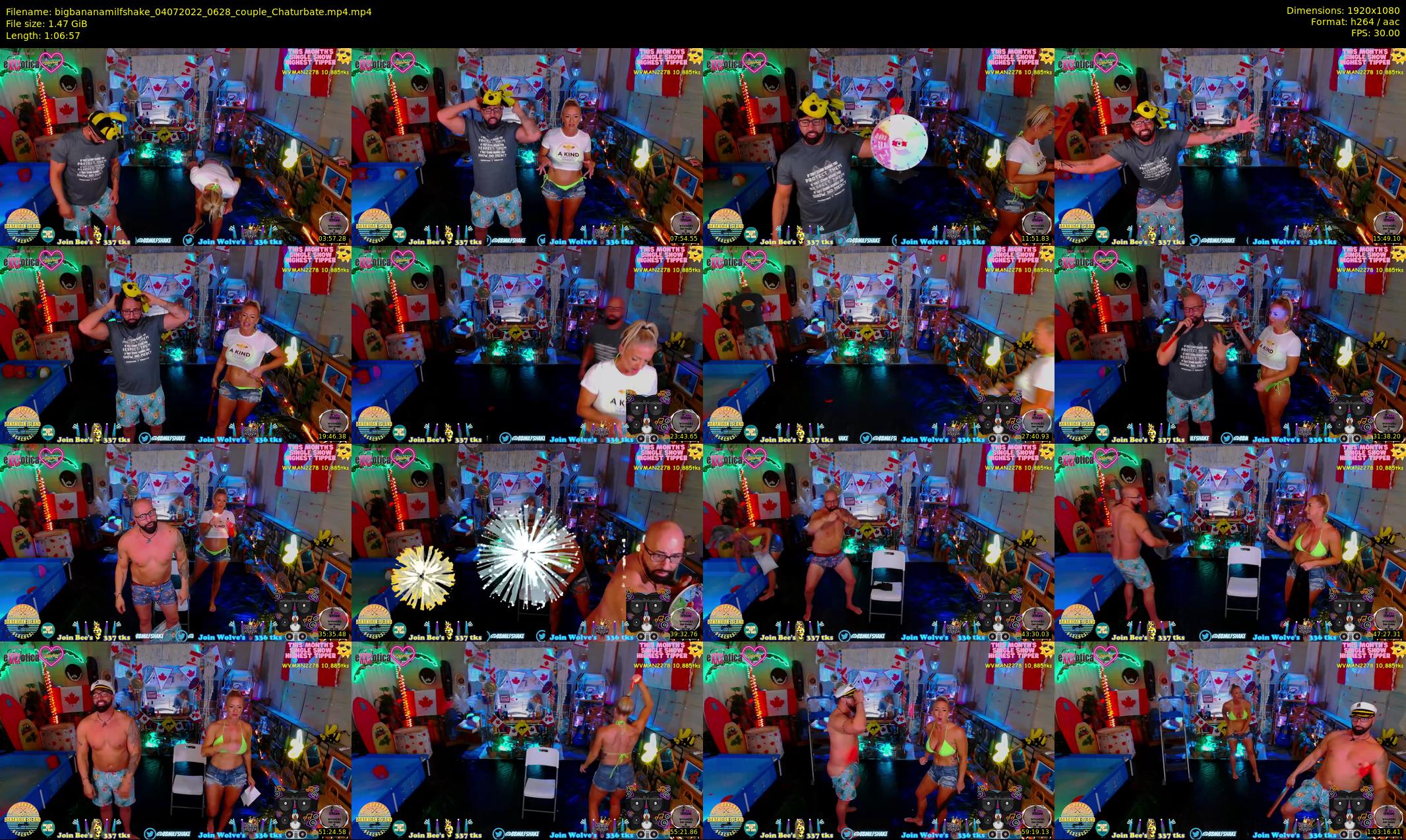 bigbananamilfshake — 67 minute Chaturbate couple cam show recording, 1080p, Jul 4, 2022