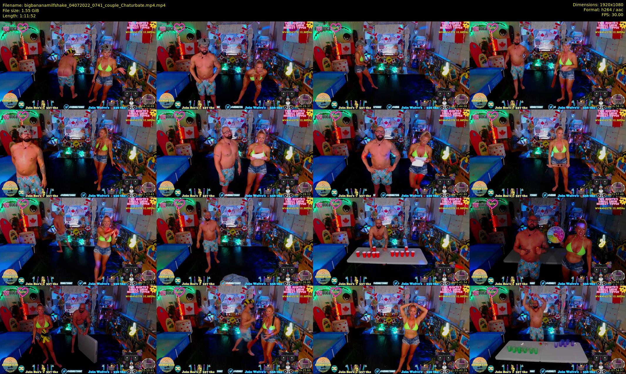 bigbananamilfshake — 72 minute Chaturbate couple cam show recording, 1080p, Jul 4, 2022