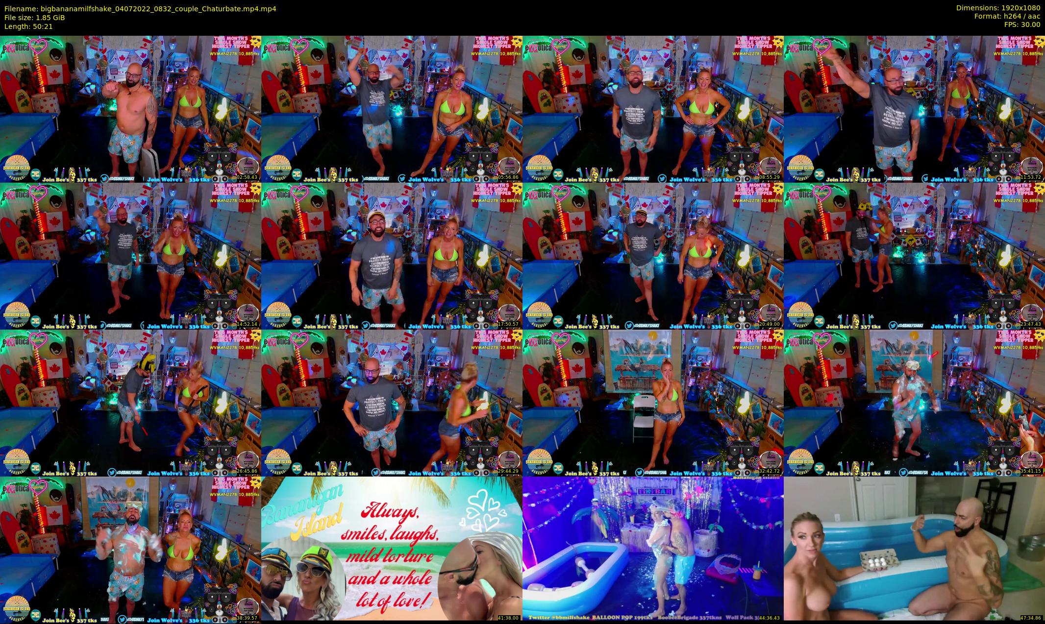 bigbananamilfshake — 51 minute Chaturbate couple cam show recording, 1080p, Jul 4, 2022