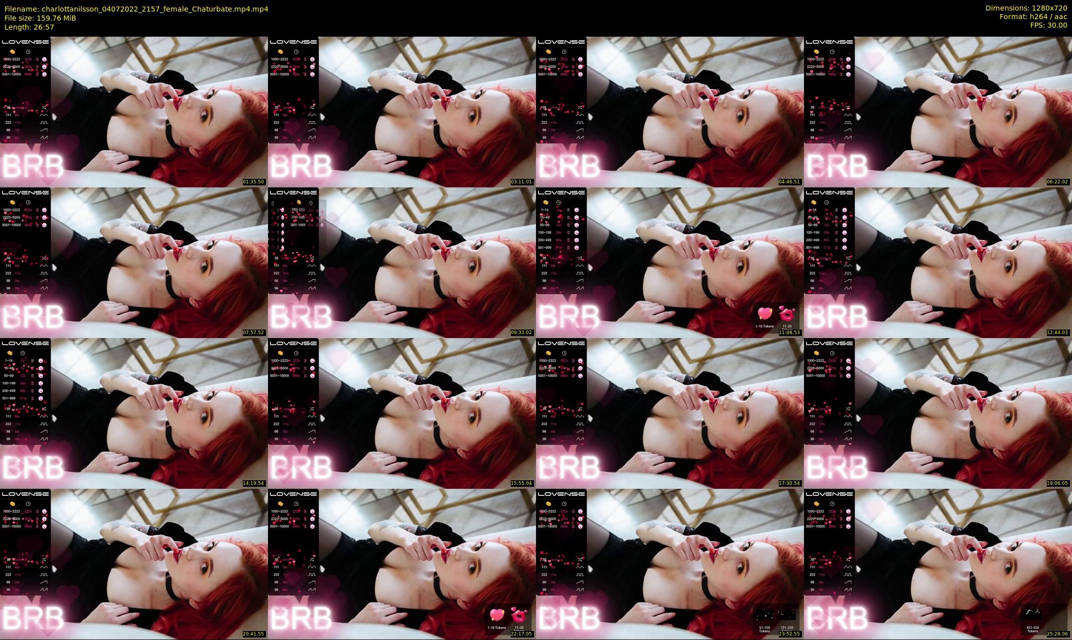 charlottanilsson — 27 minute Chaturbate female cam show recording, 720p, Jul 4, 2022