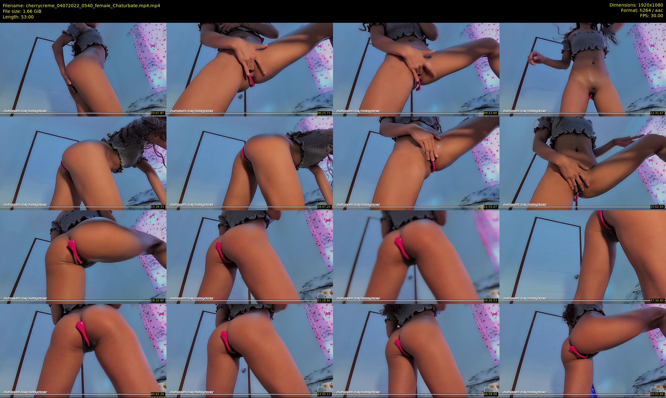 cherrycreme — 53 minute Chaturbate female cam show recording, 1080p, Jul 4, 2022