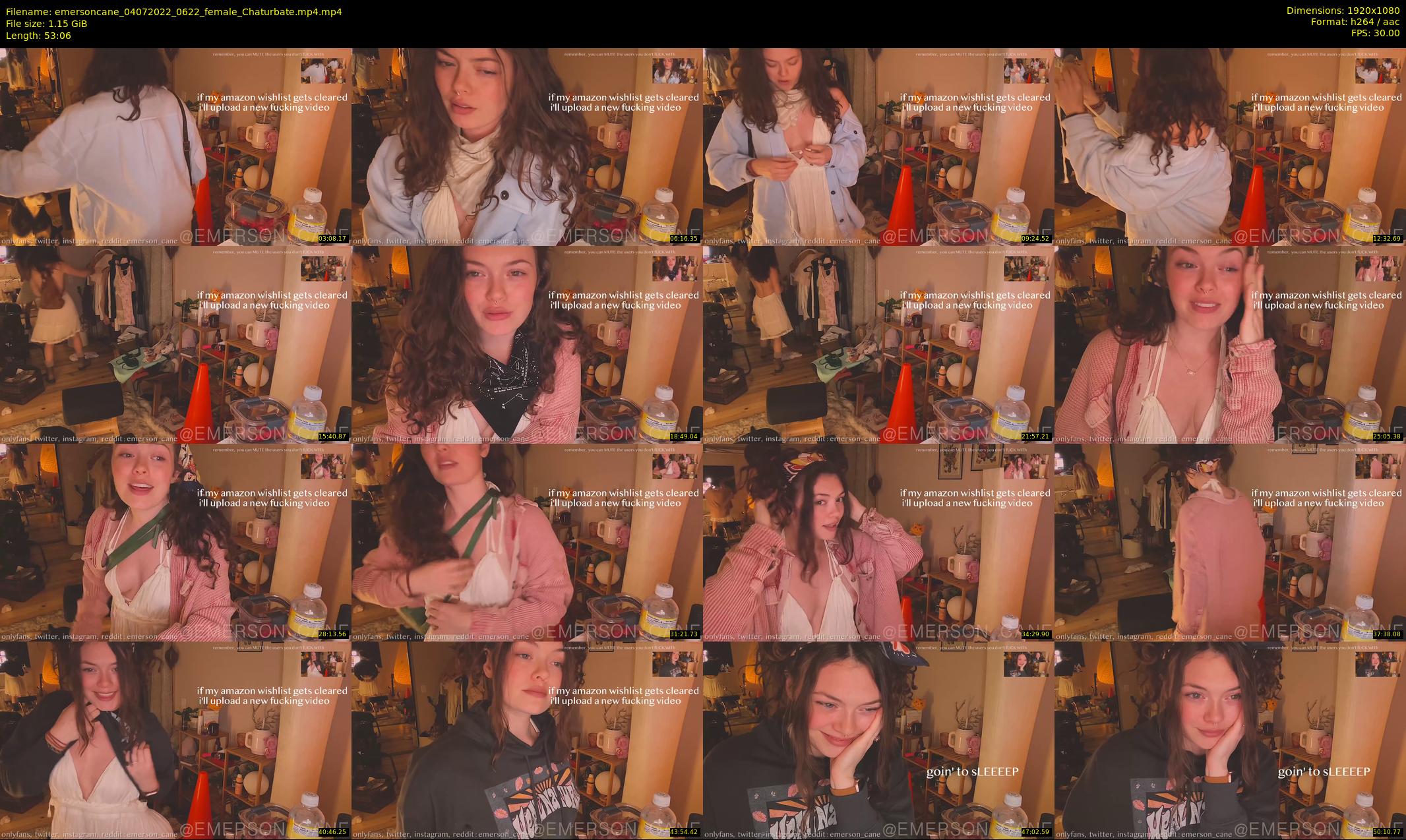 emersoncane — 54 minute Chaturbate female cam show recording, 1080p, Jul 4, 2022