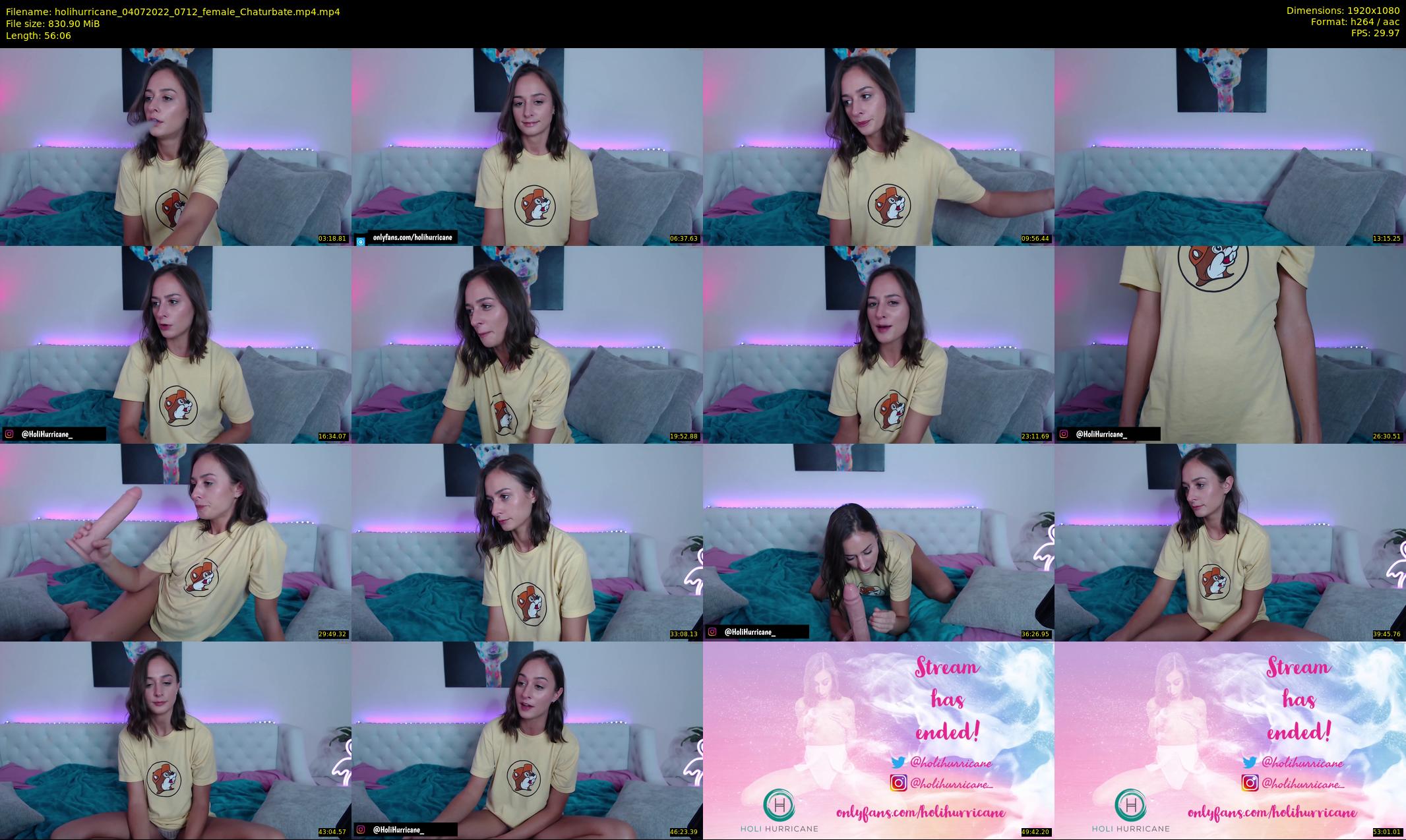 holihurricane — 57 minute Chaturbate female cam show recording, 1080p, Jul 4, 2022