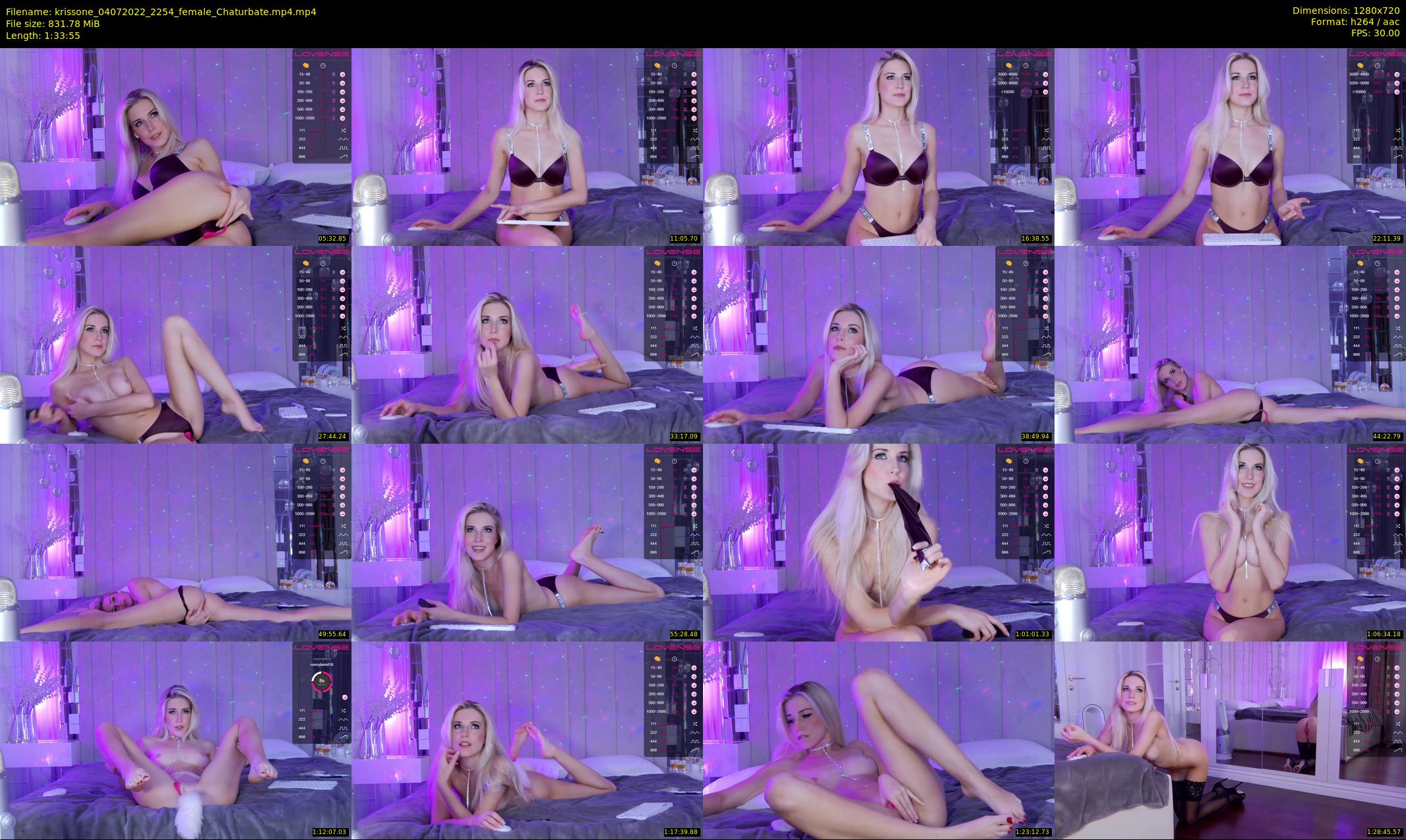 krissone — 94 minute Chaturbate female cam show recording, 720p, Jul 4, 2022