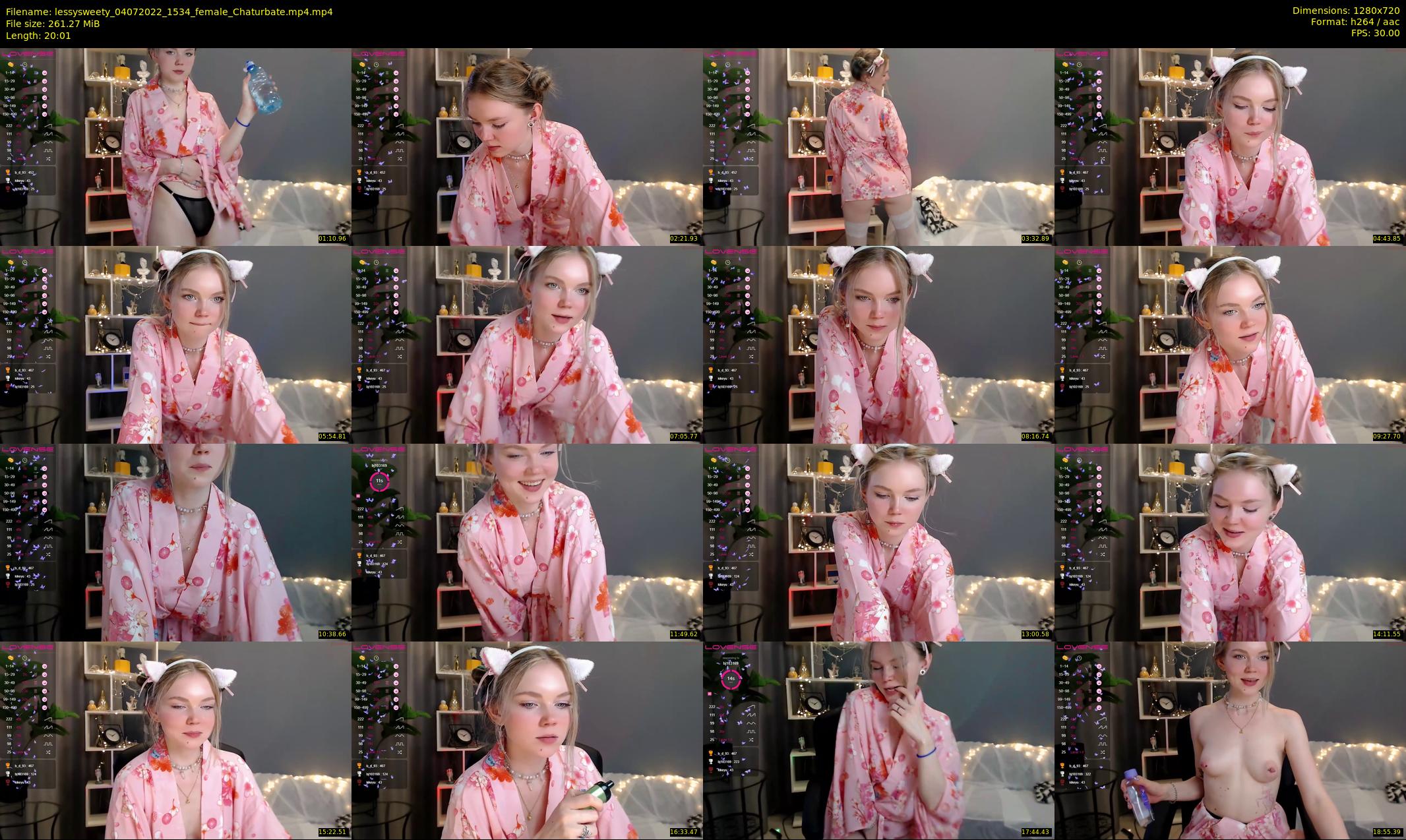 lessysweety — 21 minute Chaturbate female cam show recording, 720p, Jul 4, 2022