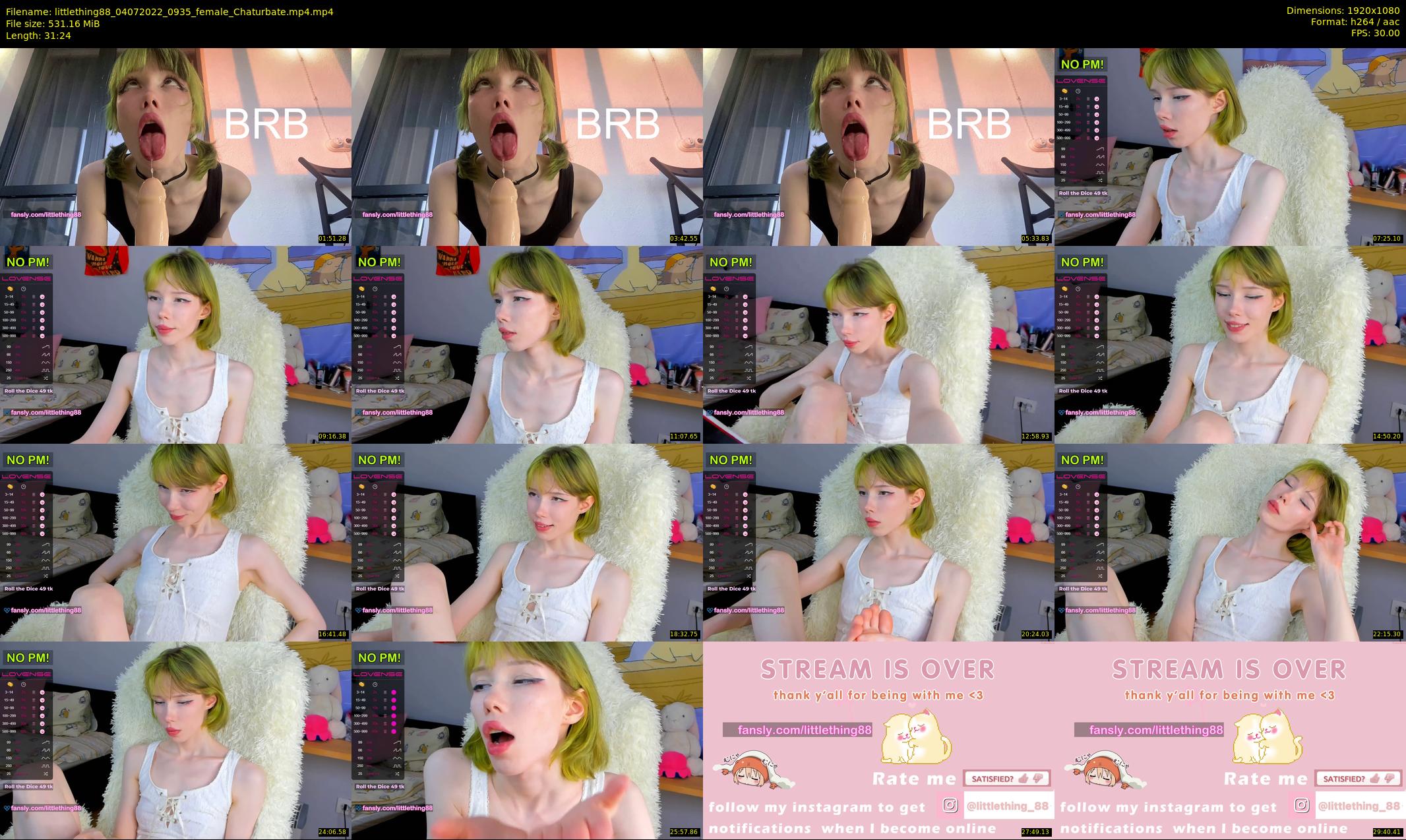littlething88 — 32 minute Chaturbate female cam show recording, 1080p, Jul 4, 2022