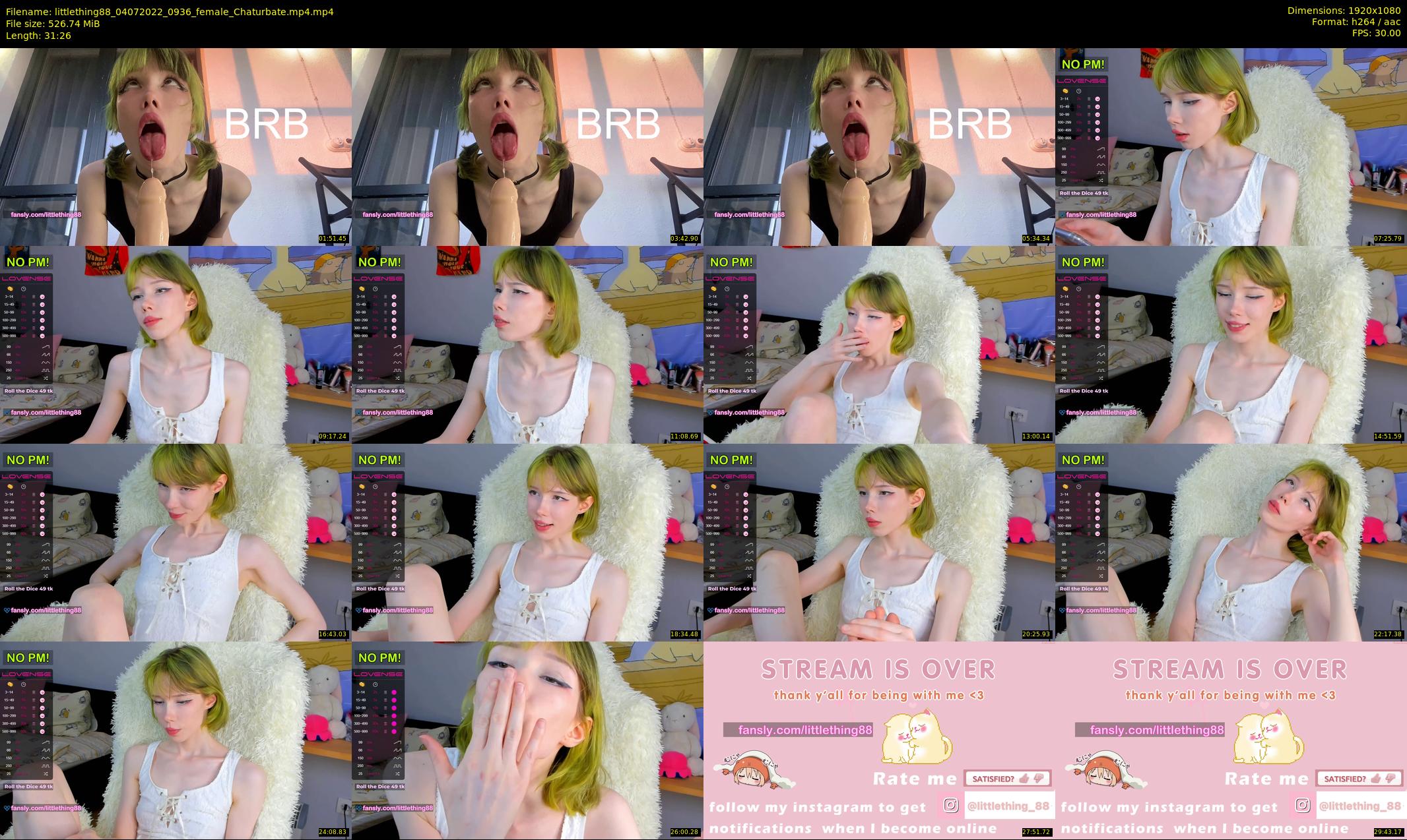 littlething88 — 32 minute Chaturbate female cam show recording, 1080p, Jul 4, 2022