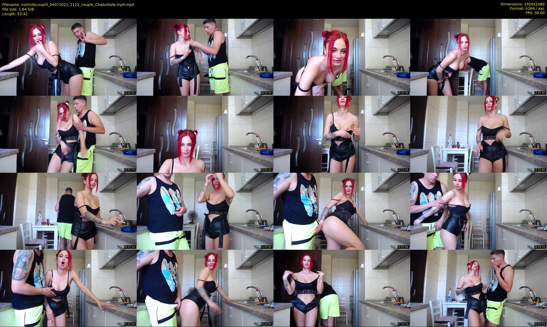 nolimitscoupl3 — 54 minute Chaturbate couple cam show recording, 1080p, Jul 4, 2022