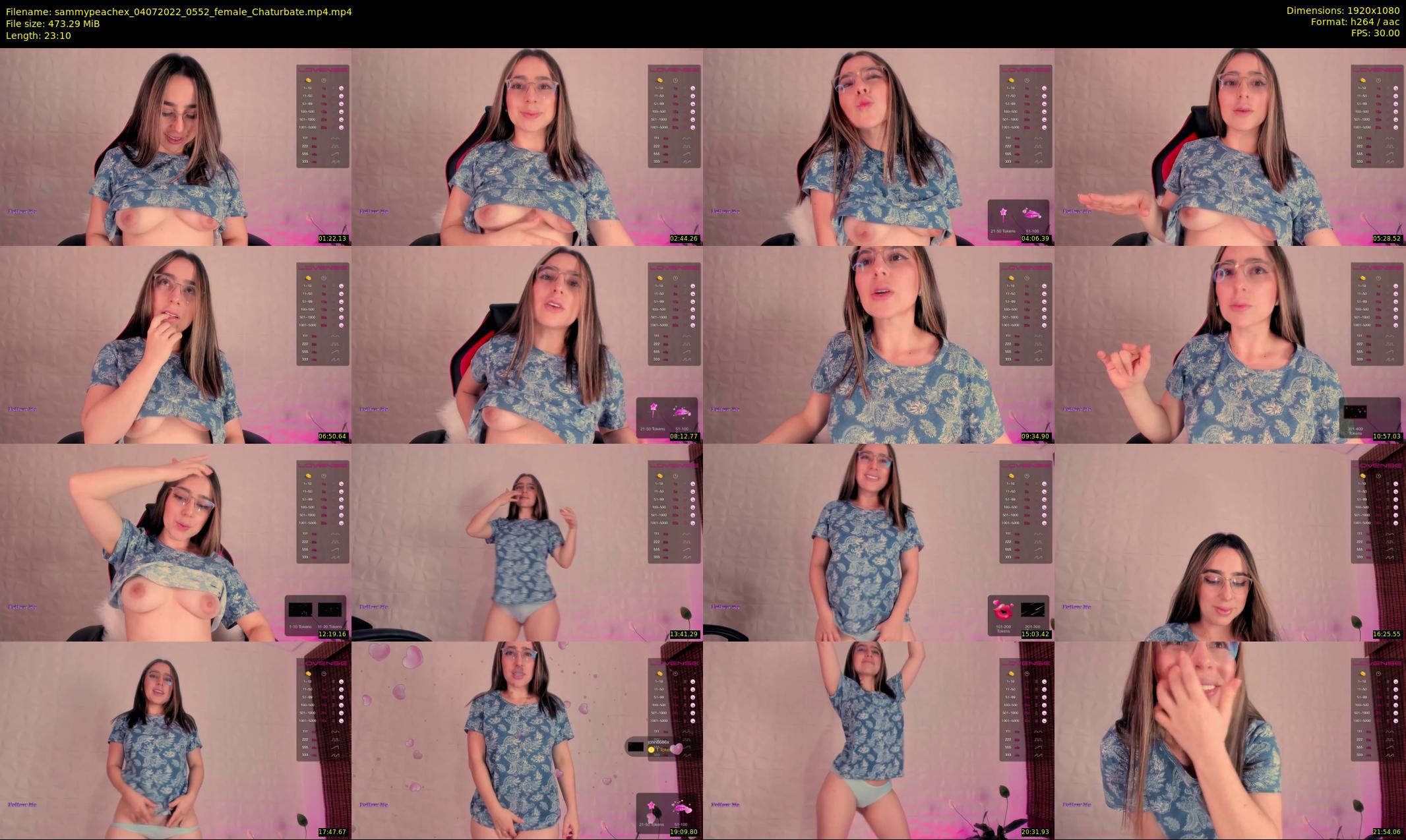 sammypeachex — 24 minute Chaturbate female cam show recording, 1080p, Jul 4, 2022