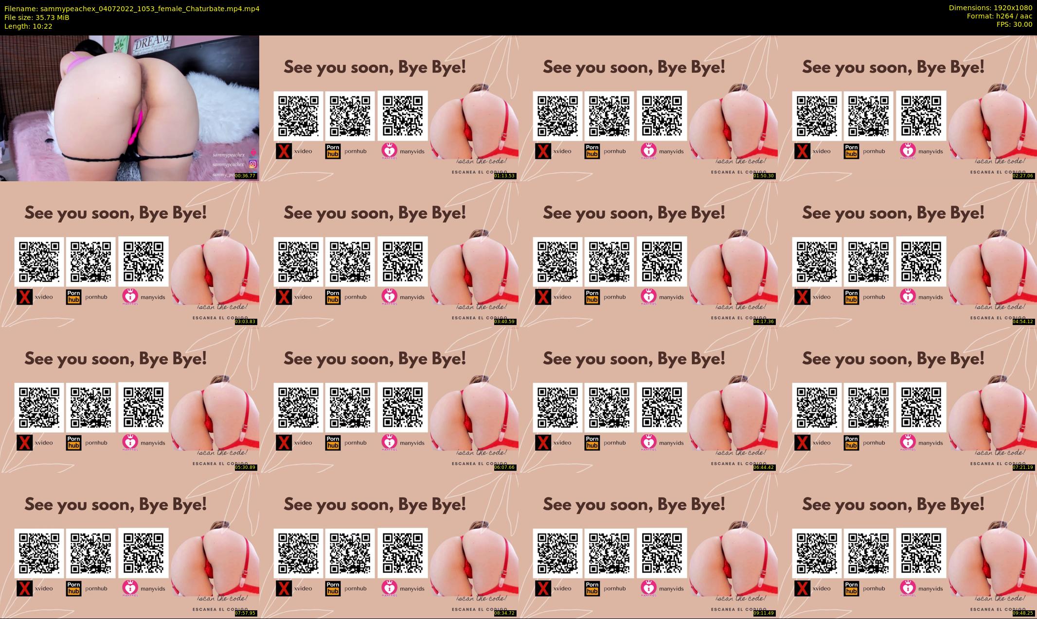 sammypeachex — 11 minute Chaturbate female cam show recording, 1080p, Jul 4, 2022