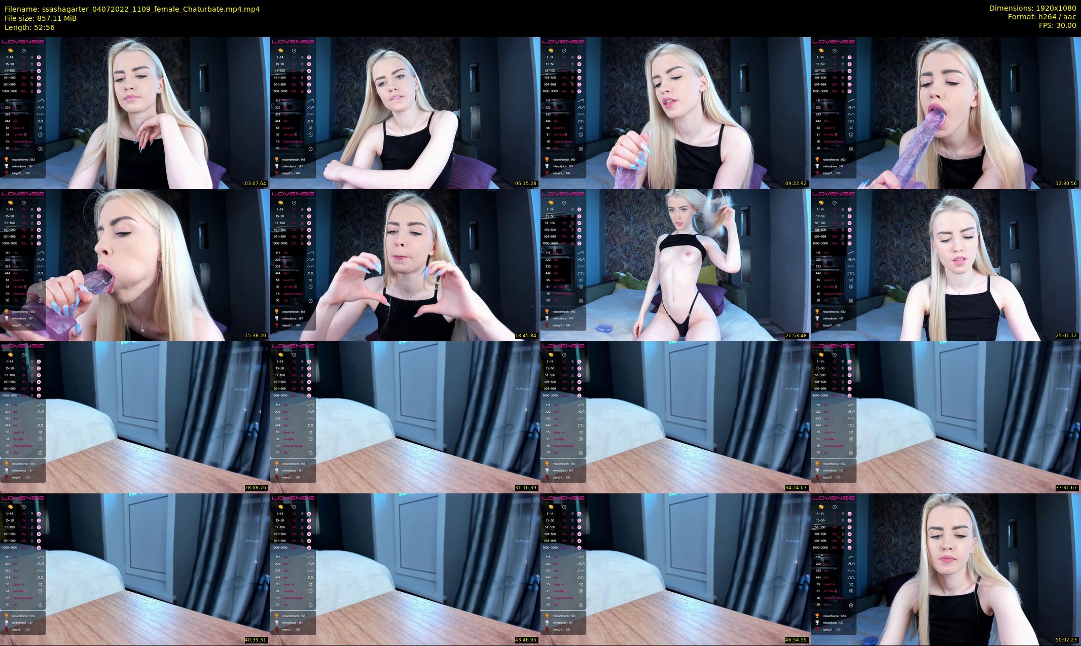 ssashagarter — 53 minute Chaturbate female cam show recording, 1080p, Jul 4, 2022