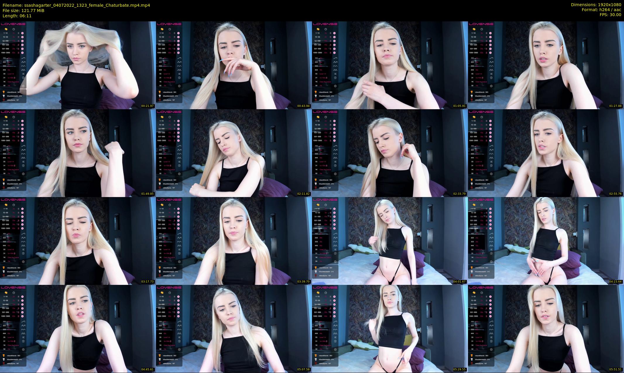 ssashagarter — 7 minute Chaturbate female cam show recording, 1080p, Jul 4, 2022