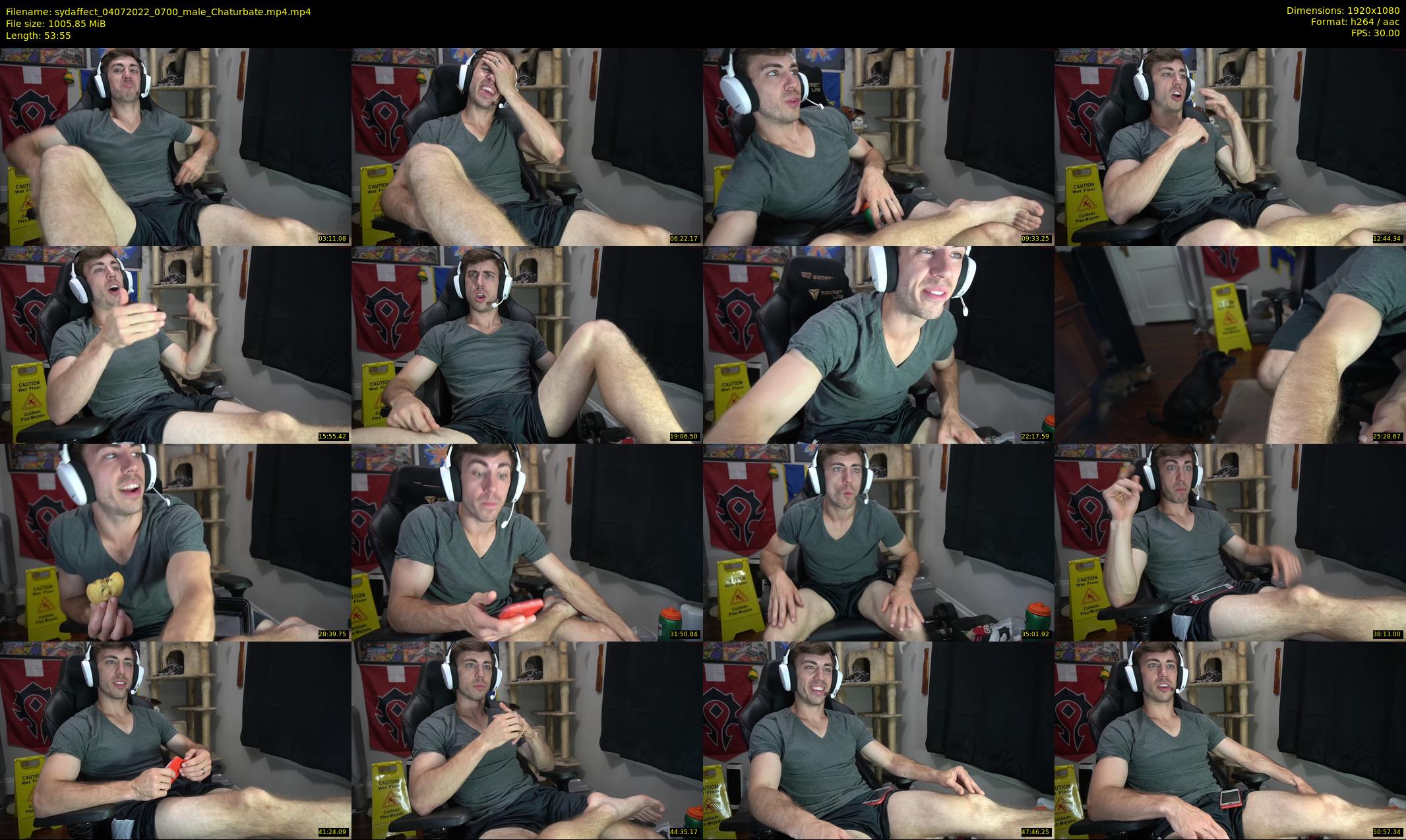 sydaffect — 54 minute Chaturbate male cam show recording, 1080p, Jul 4, 2022