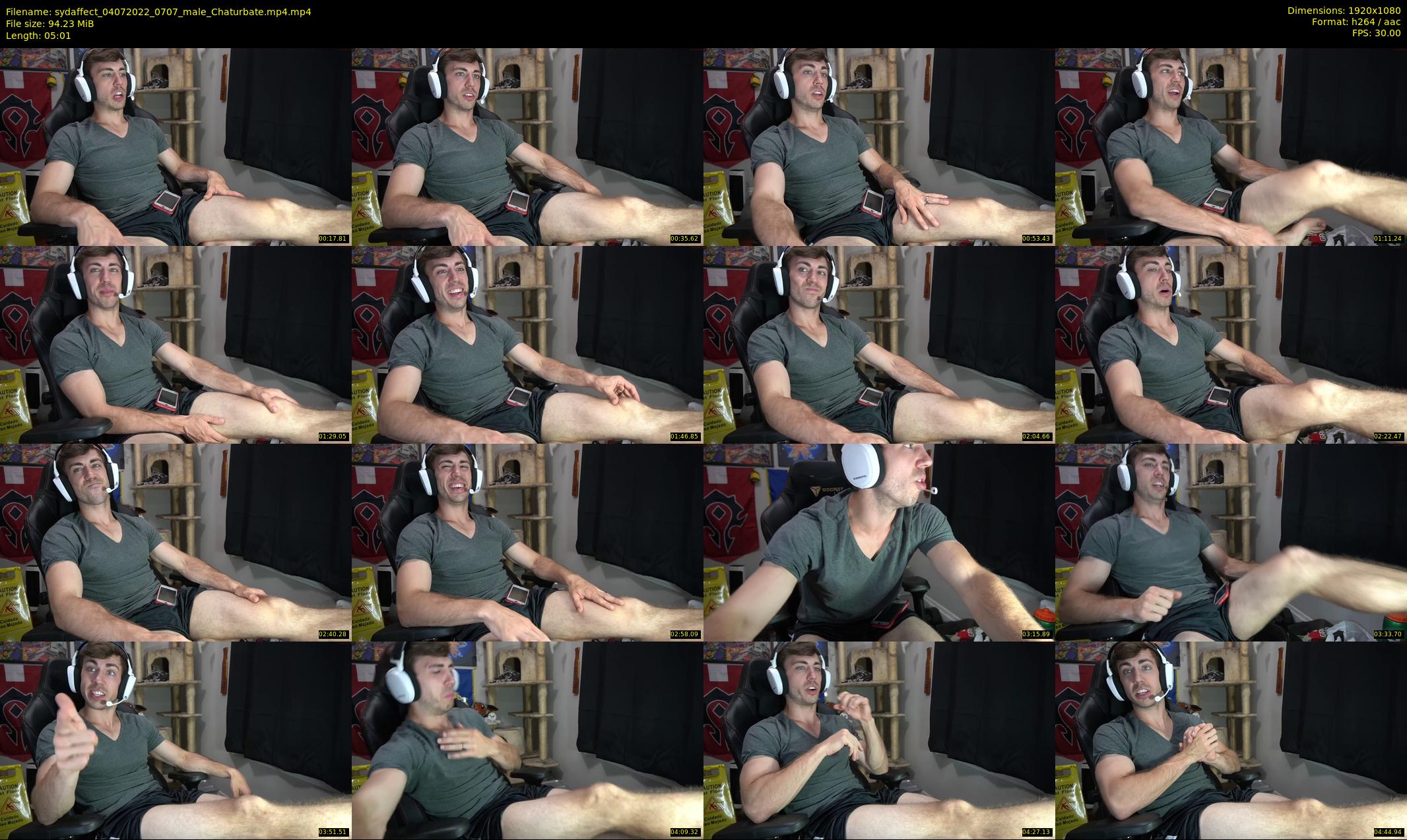 sydaffect — 6 minute Chaturbate male cam show recording, 1080p, Jul 4, 2022