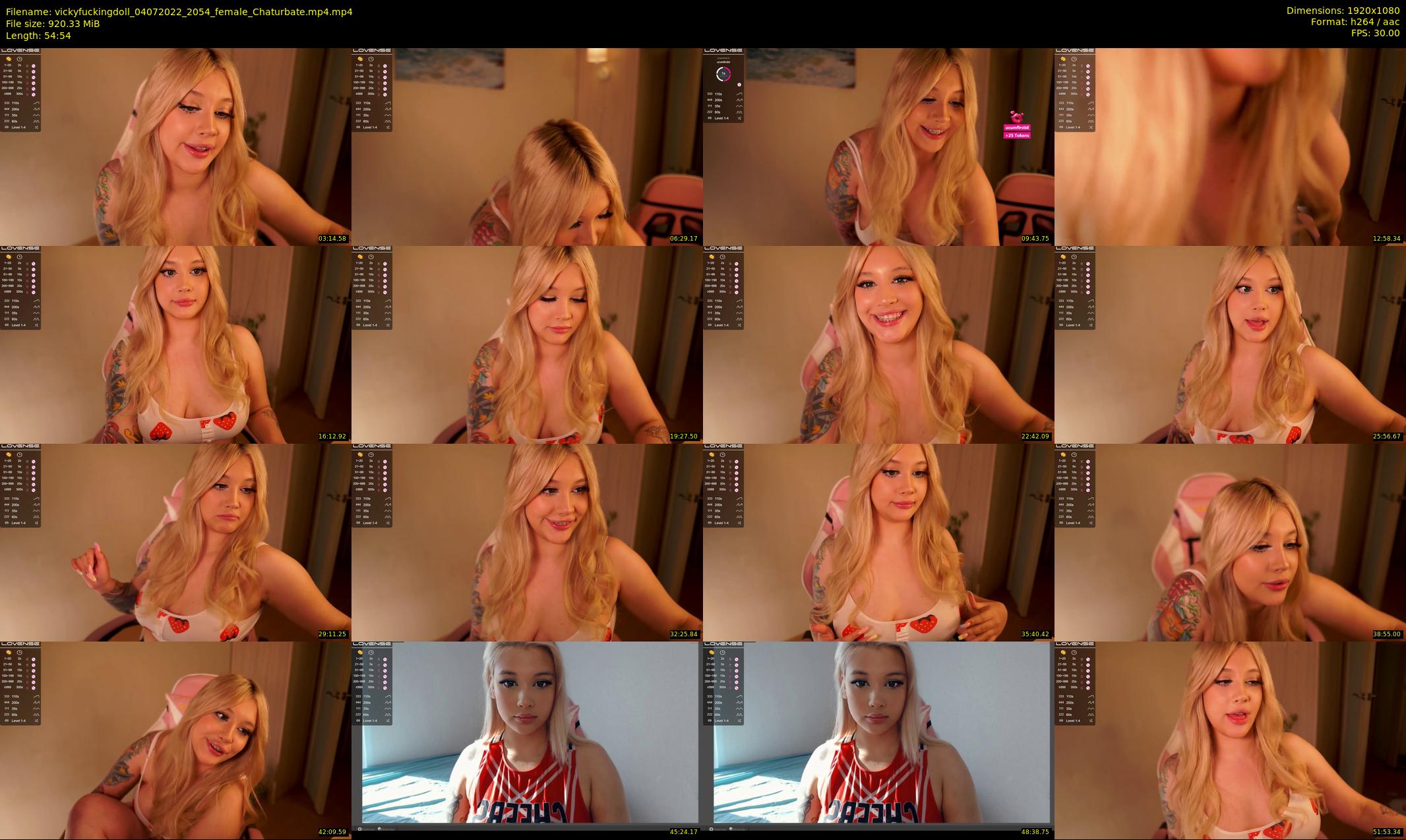 vickyfuckingdoll — 55 minute Chaturbate female cam show recording, 1080p, Jul 4, 2022