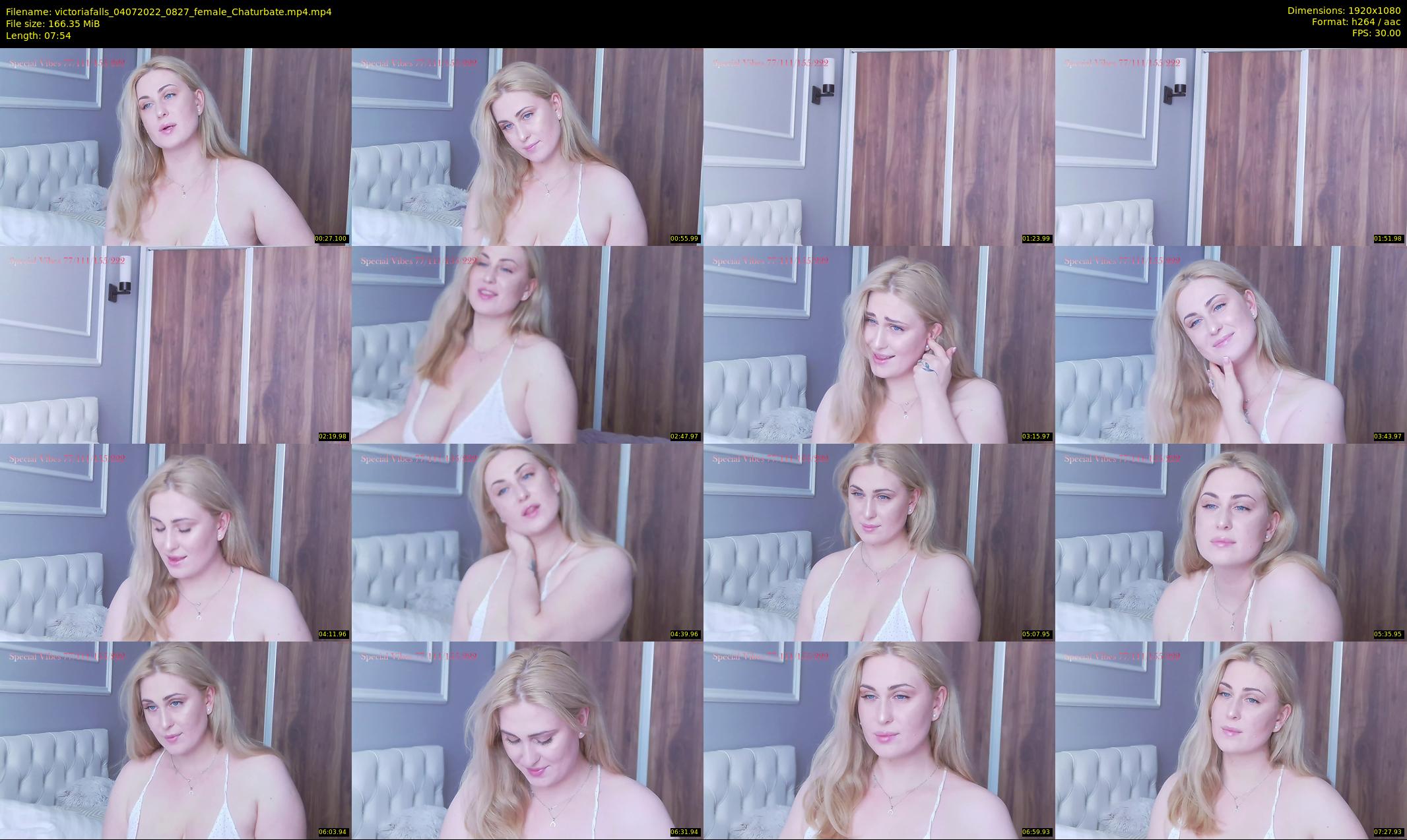 victoriafalls — 8 minute Chaturbate female cam show recording, 1080p, Jul 4, 2022