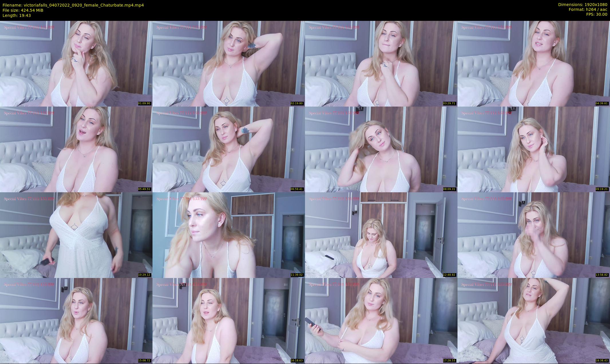 victoriafalls — 20 minute Chaturbate female cam show recording, 1080p, Jul 4, 2022