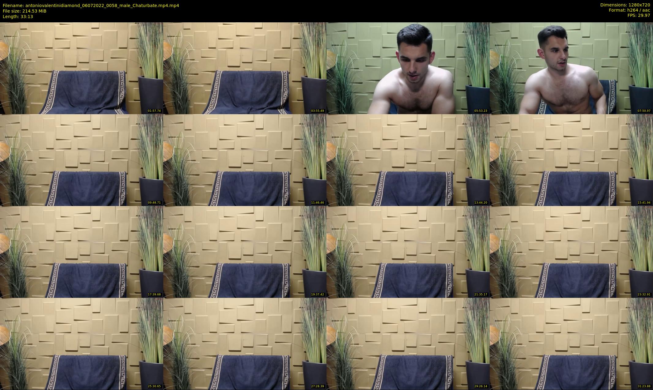 antoniovalentinidiamond — 34 minute Chaturbate male cam show recording, 720p, Jul 6, 2022