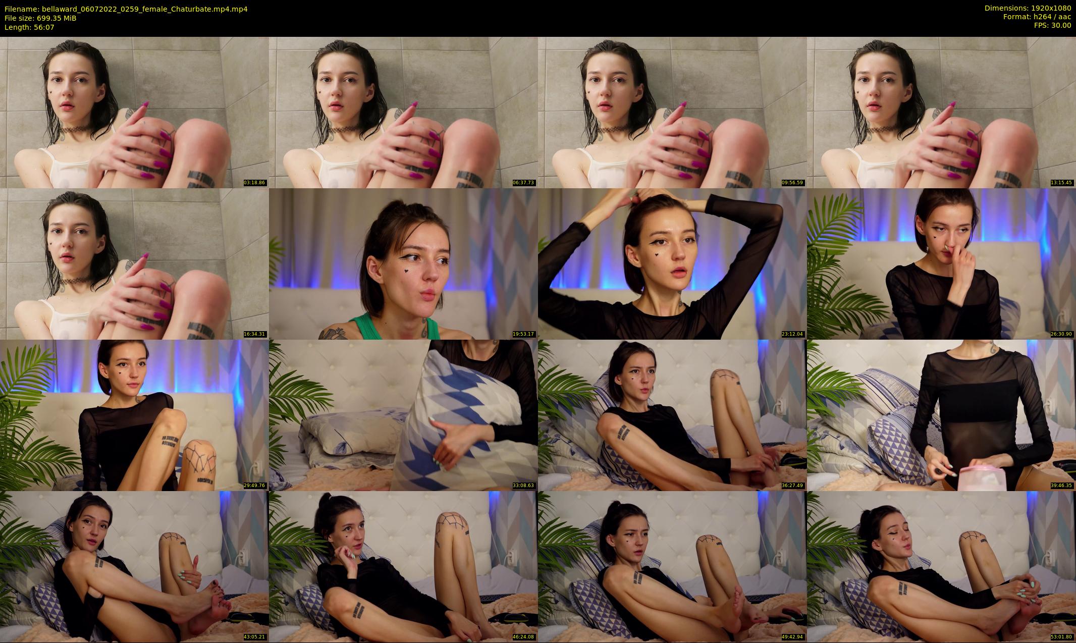 bellaward — 57 minute Chaturbate female cam show recording, 1080p, Jul 6, 2022